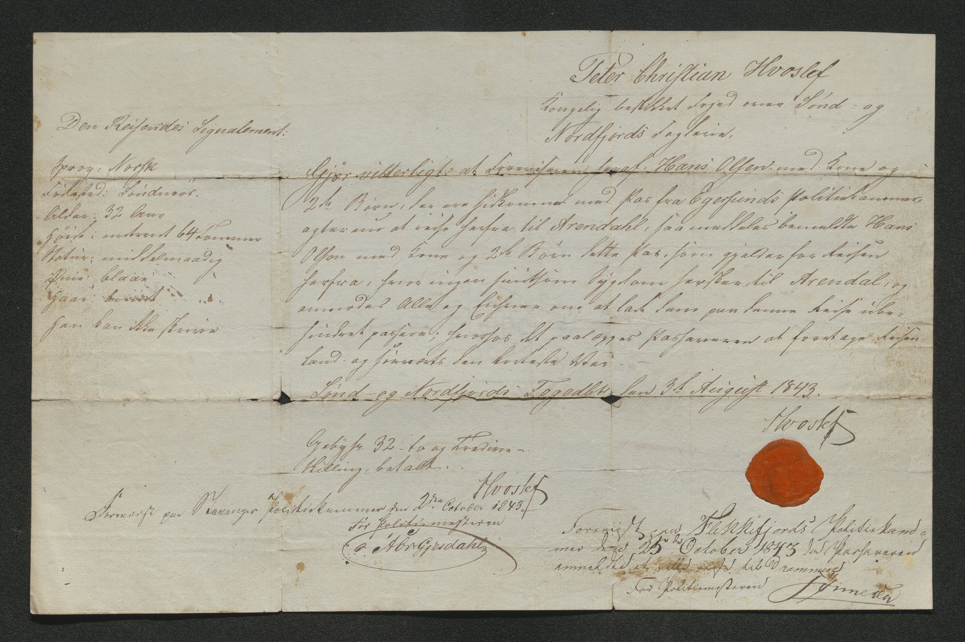 Drammen politikammer, AV/SAKO-A-623/I/Ia/Iab/L0007: Innleverte pass, 1843-1844, s. 534