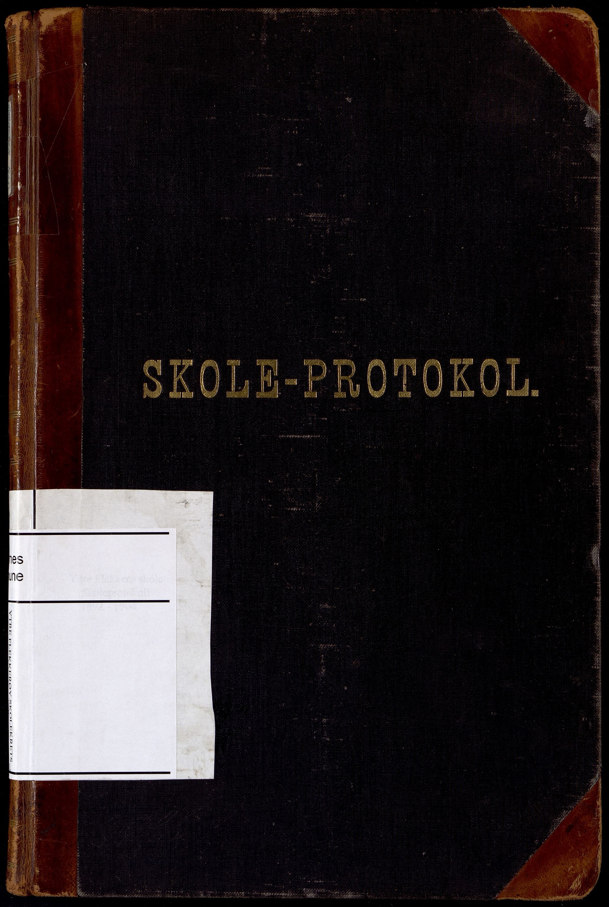 Oddernes kommune - Ytre Flekkerøy/Flekkerøy skolekrets, ARKSOR/1001OD553/H/L0002: Skoleprotokoll, 1892-1904