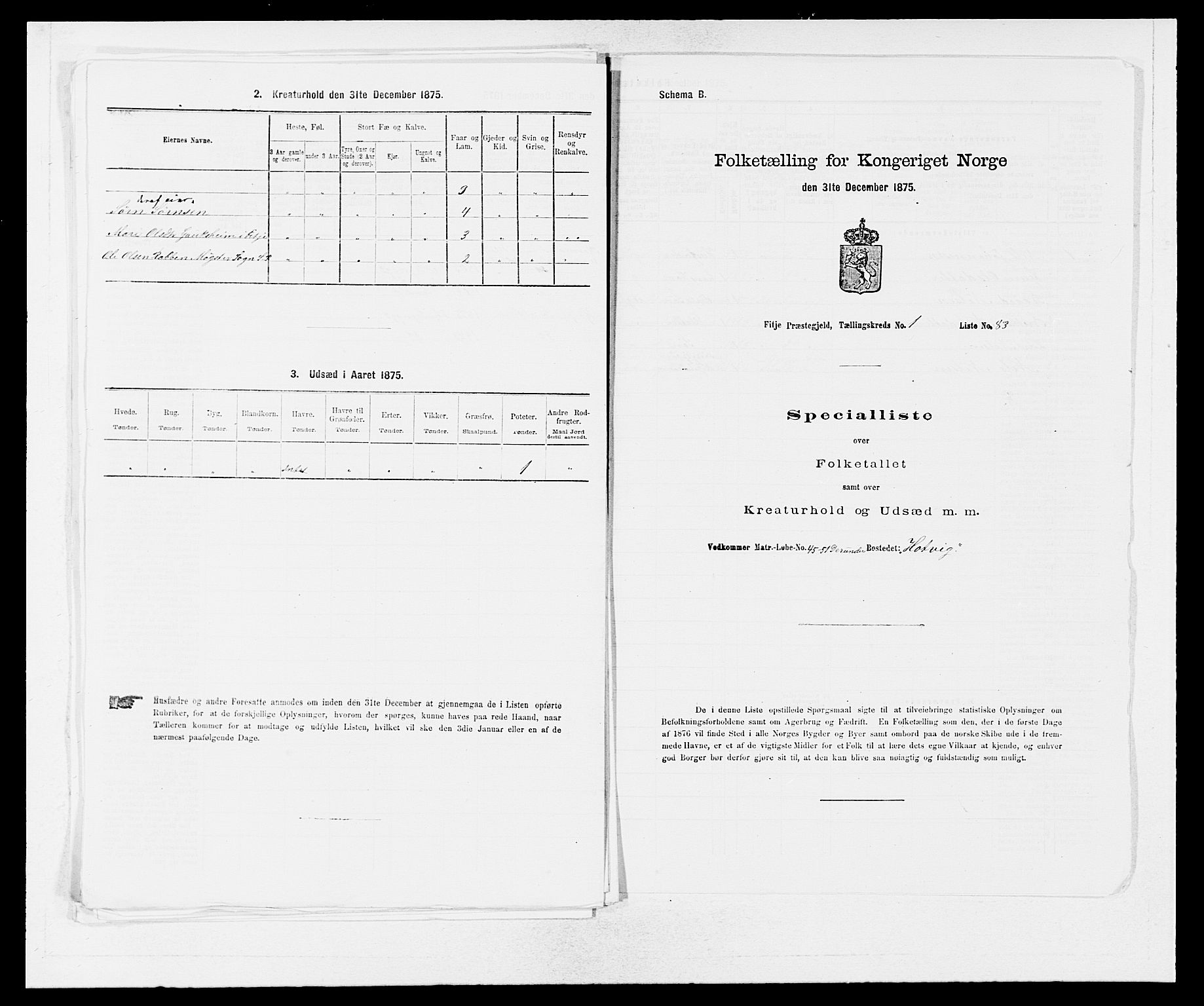 SAB, Folketelling 1875 for 1222P Fitjar prestegjeld, 1875, s. 183