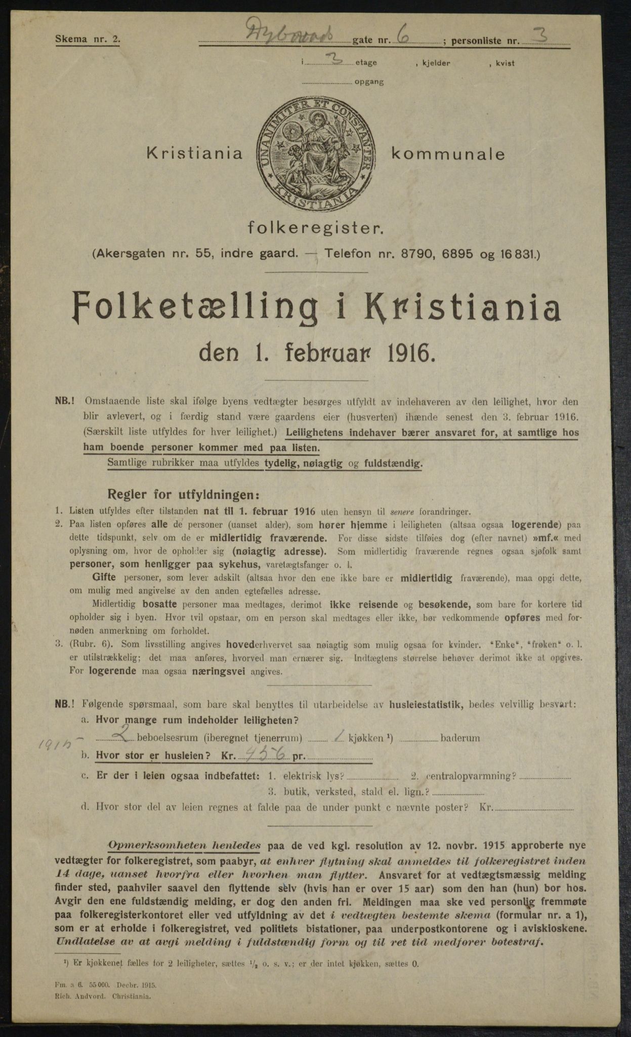 OBA, Kommunal folketelling 1.2.1916 for Kristiania, 1916, s. 17588