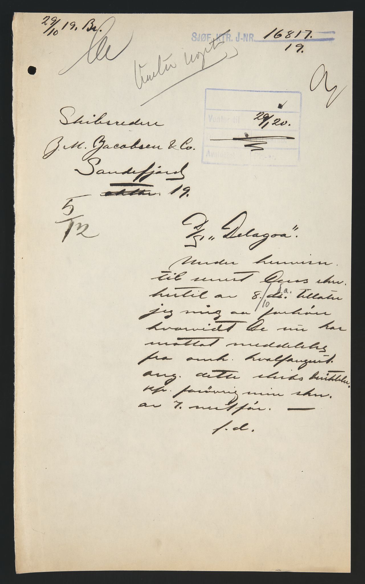Sjøfartsdirektoratet med forløpere, skipsmapper slettede skip, AV/RA-S-4998/F/Fa/L0235: --, 1847-1930, s. 585