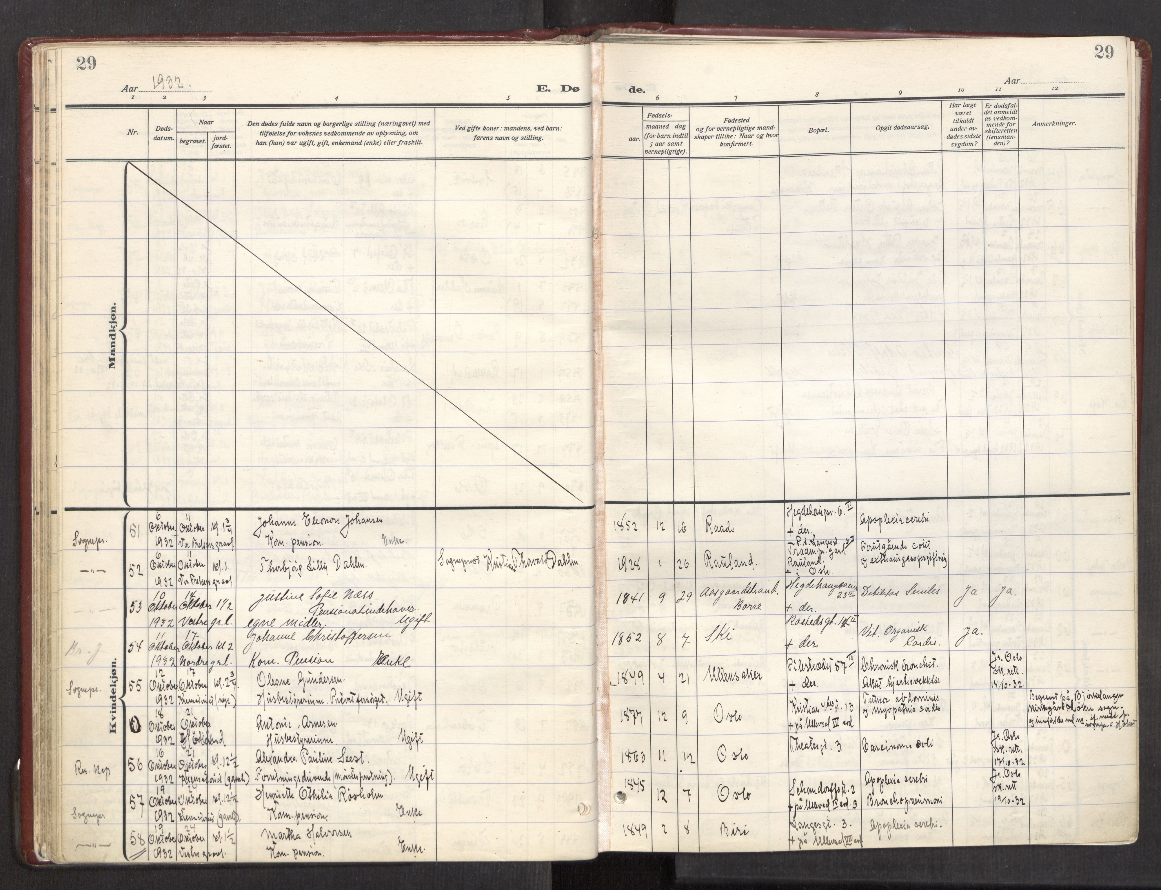 Trefoldighet prestekontor Kirkebøker, AV/SAO-A-10882/F/Fd/L0006: Ministerialbok nr. IV 6, 1929-1957, s. 29