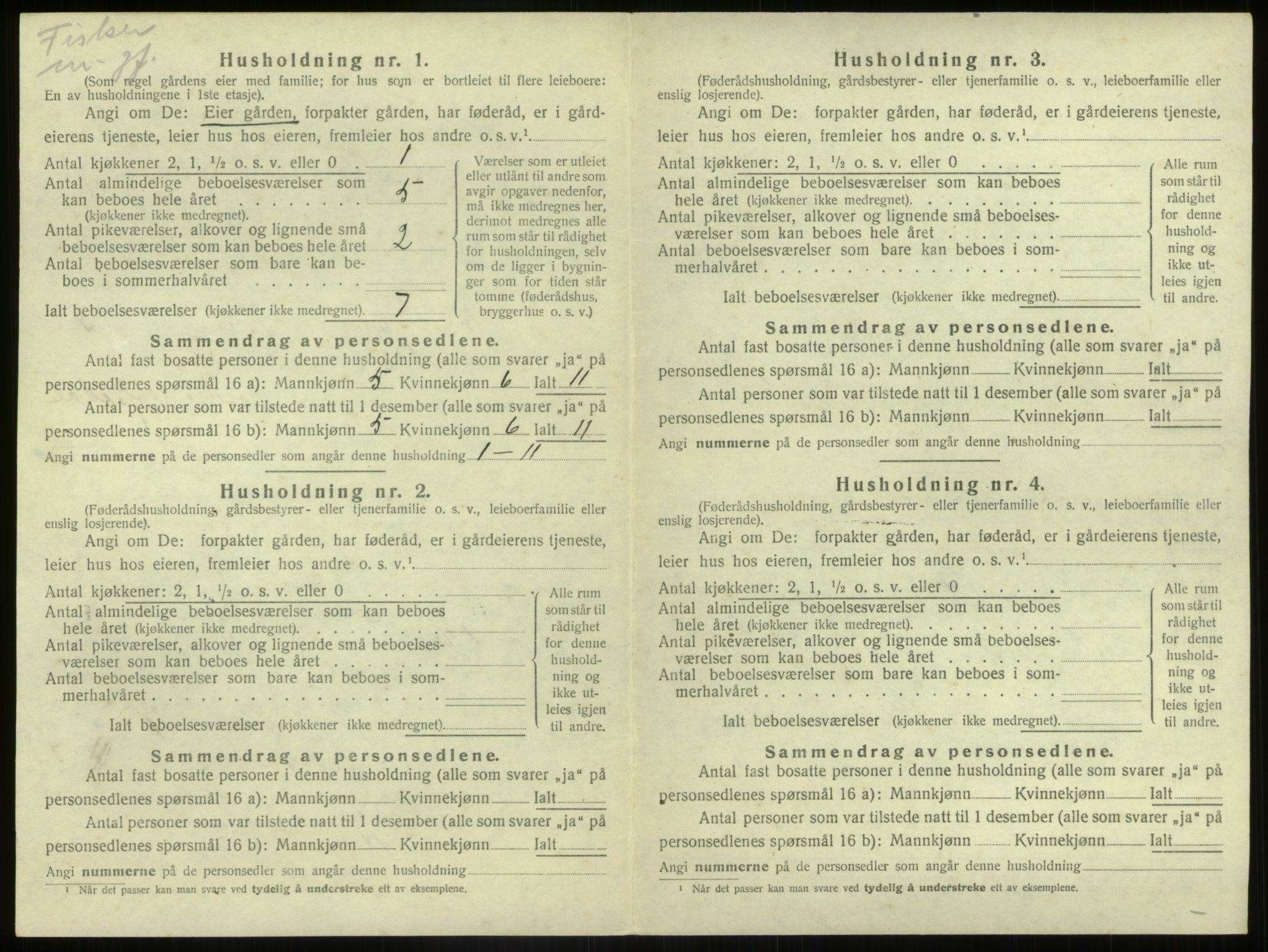 SAB, Folketelling 1920 for 1439 Sør-Vågsøy herred, 1920, s. 162