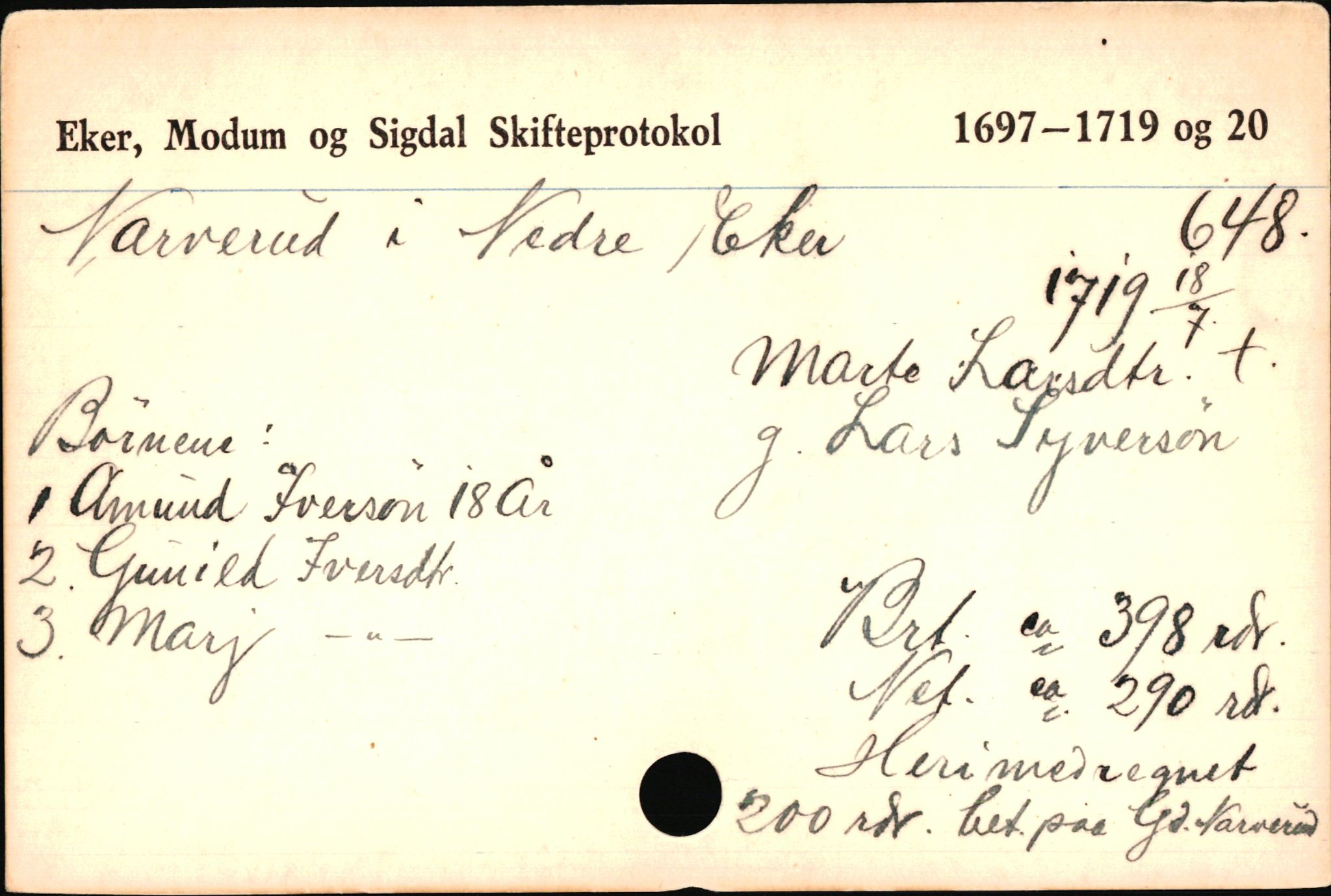 Eiker, Modum og Sigdal sorenskriveri, AV/SAKO-A-123/H, 1676-1828, s. 3544