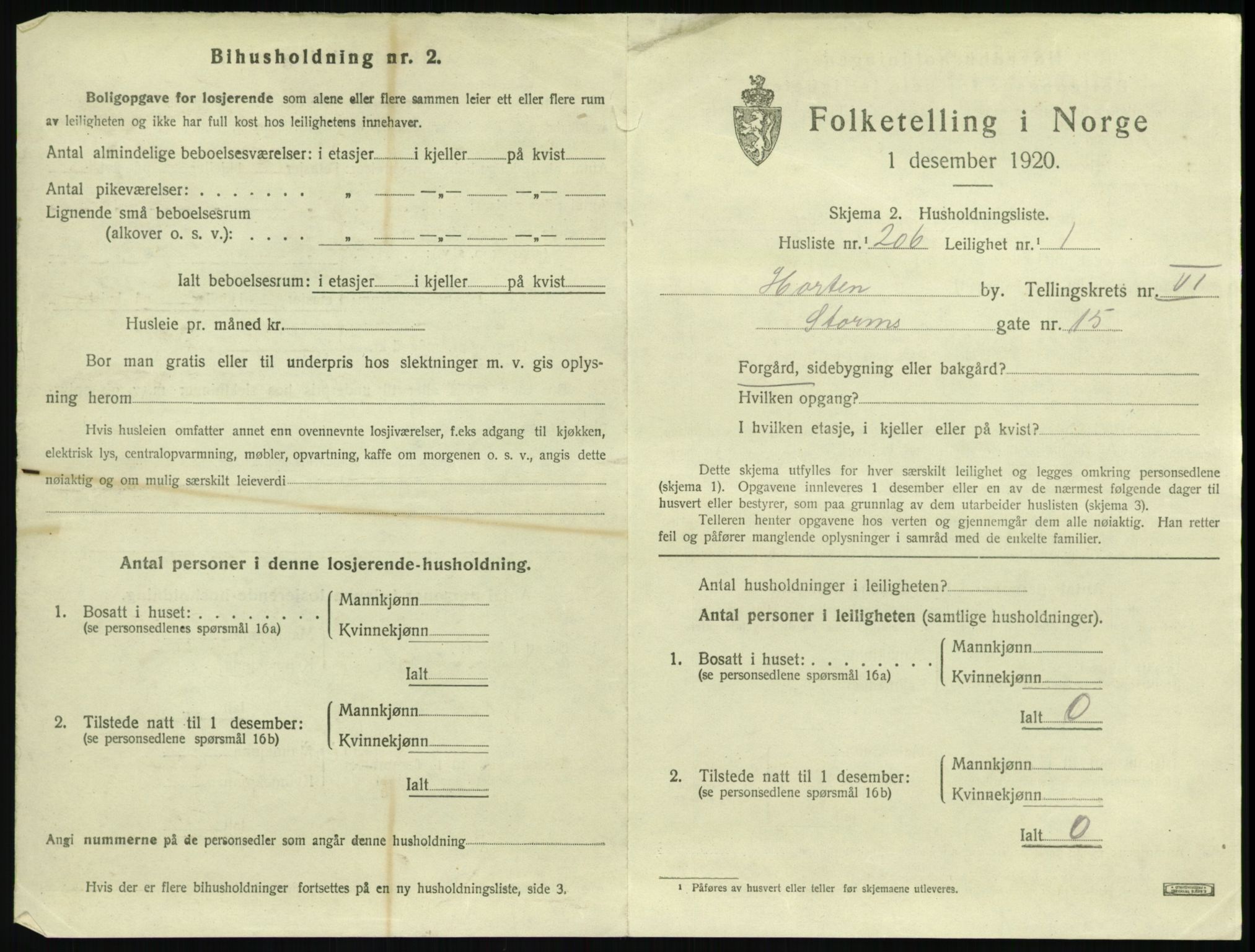 SAKO, Folketelling 1920 for 0703 Horten kjøpstad, 1920, s. 7181