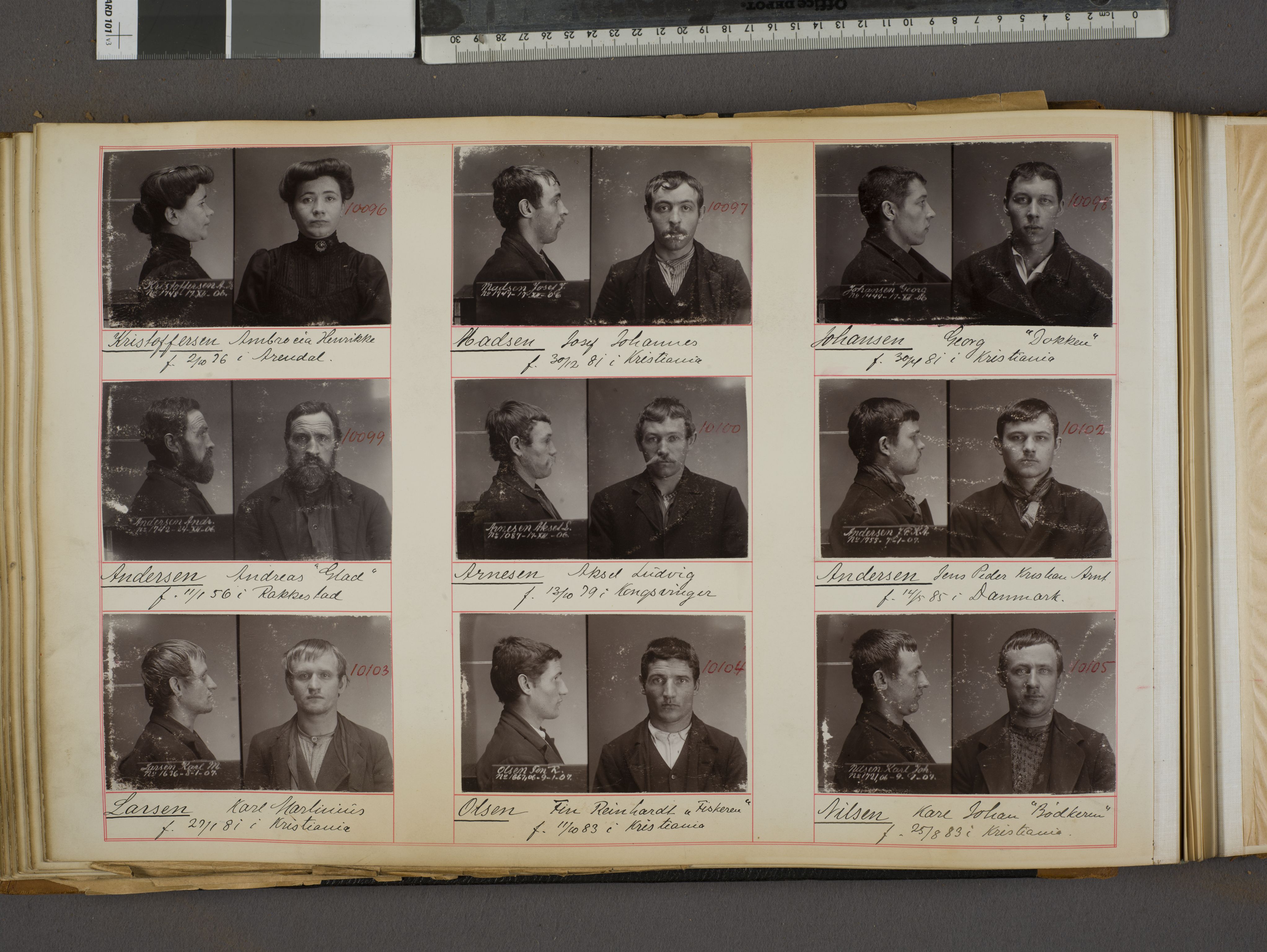 Oslo politikammer, Kriminalavdelingen, AV/SAO-A-11137/U/Ua/L0011: Forbryteralbum, 1908, s. 28