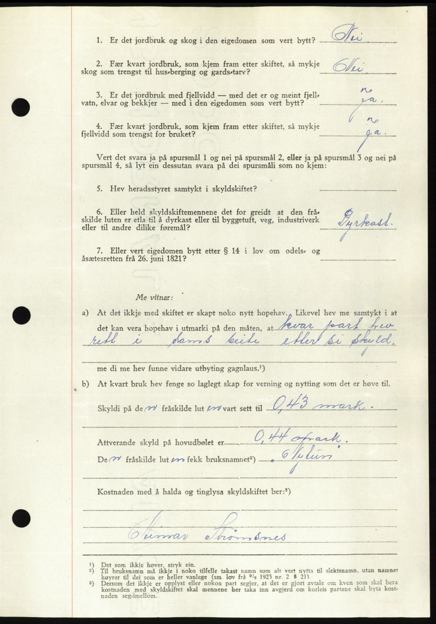 Søre Sunnmøre sorenskriveri, AV/SAT-A-4122/1/2/2C/L0081: Pantebok nr. 7A, 1947-1948, Dagboknr: 1737/1947