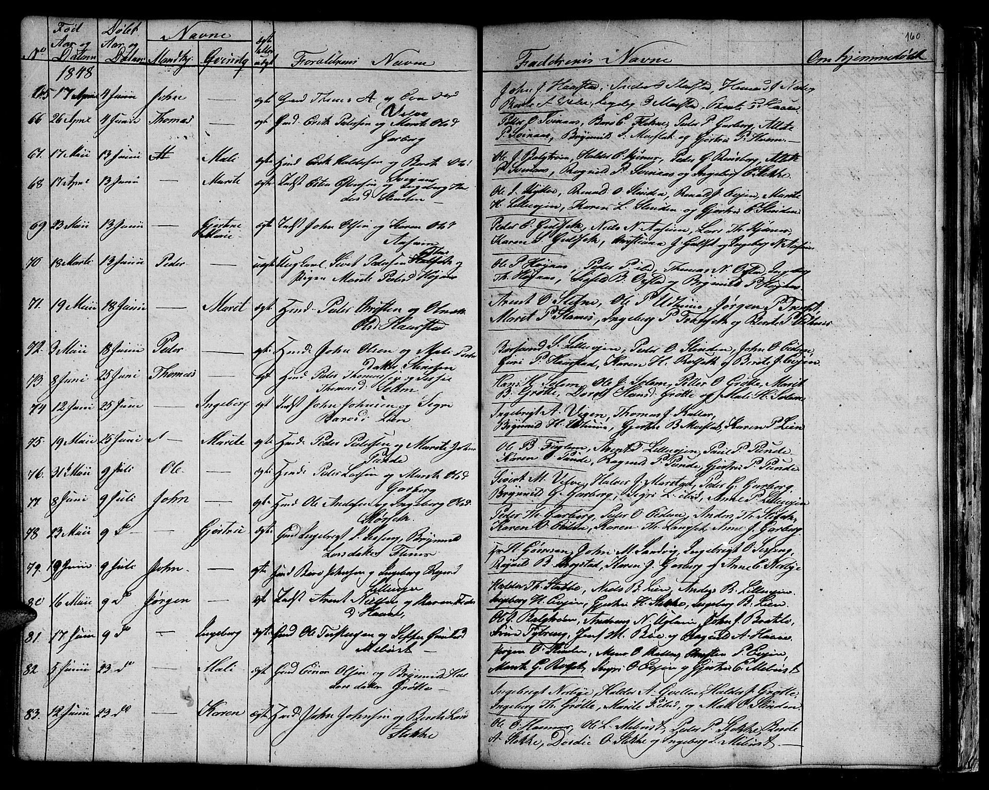 Ministerialprotokoller, klokkerbøker og fødselsregistre - Sør-Trøndelag, SAT/A-1456/695/L1154: Klokkerbok nr. 695C05, 1842-1858, s. 160