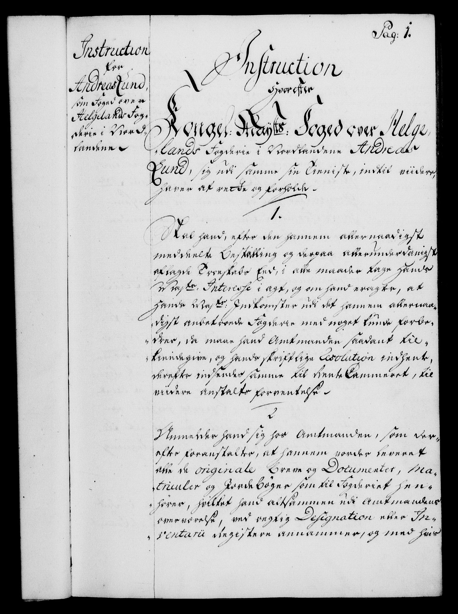 Rentekammeret, Kammerkanselliet, RA/EA-3111/G/Gg/Ggi/L0003: Norsk instruksjonsprotokoll med register (merket RK 53.36), 1751-1775, s. 1