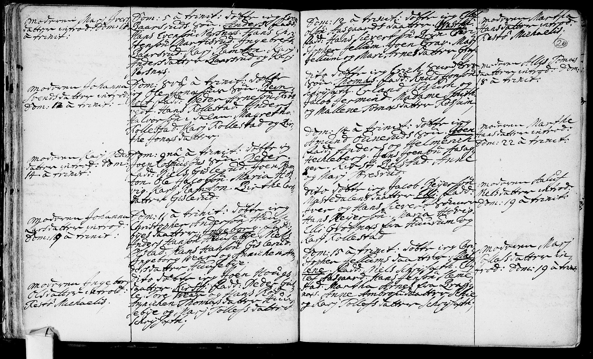 Røyken kirkebøker, SAKO/A-241/F/Fa/L0002: Ministerialbok nr. 2, 1731-1782, s. 20