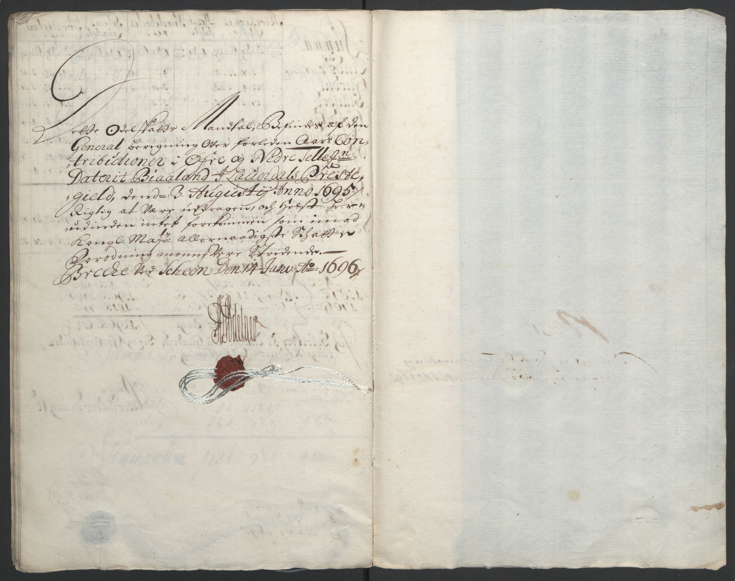 Rentekammeret inntil 1814, Reviderte regnskaper, Fogderegnskap, AV/RA-EA-4092/R36/L2093: Fogderegnskap Øvre og Nedre Telemark og Bamble, 1695, s. 521