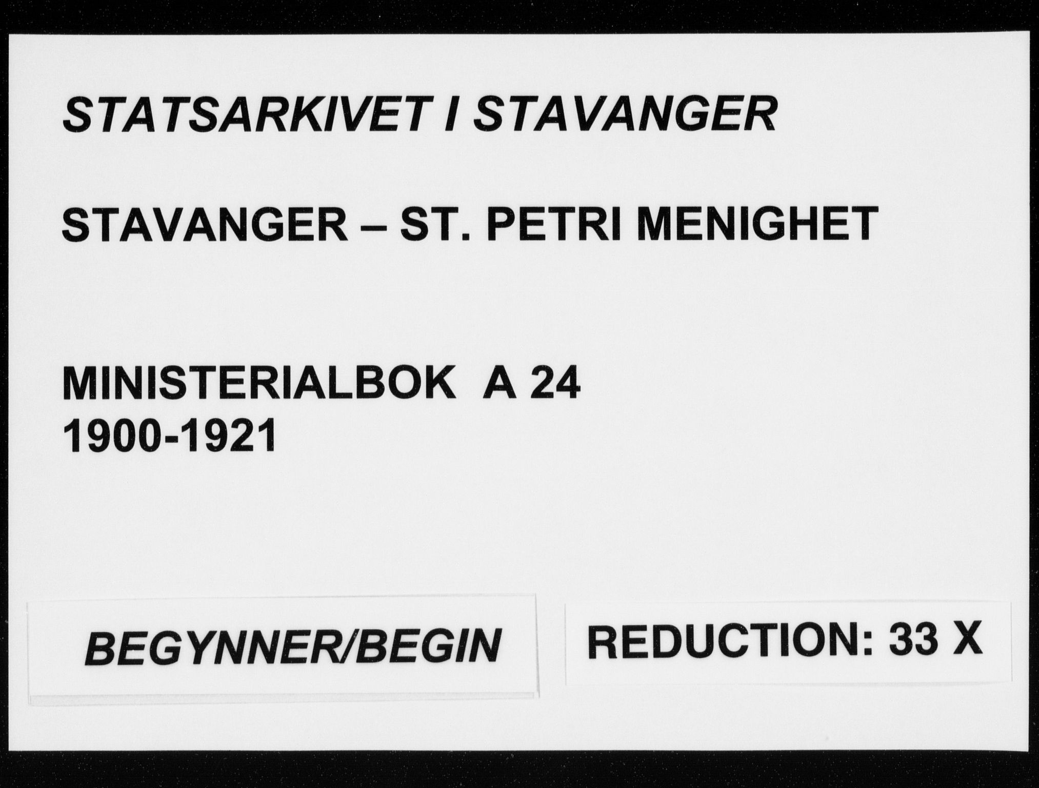 St. Petri sokneprestkontor, SAST/A-101813/002/A/L0003: Ministerialbok nr. A 24, 1900-1921
