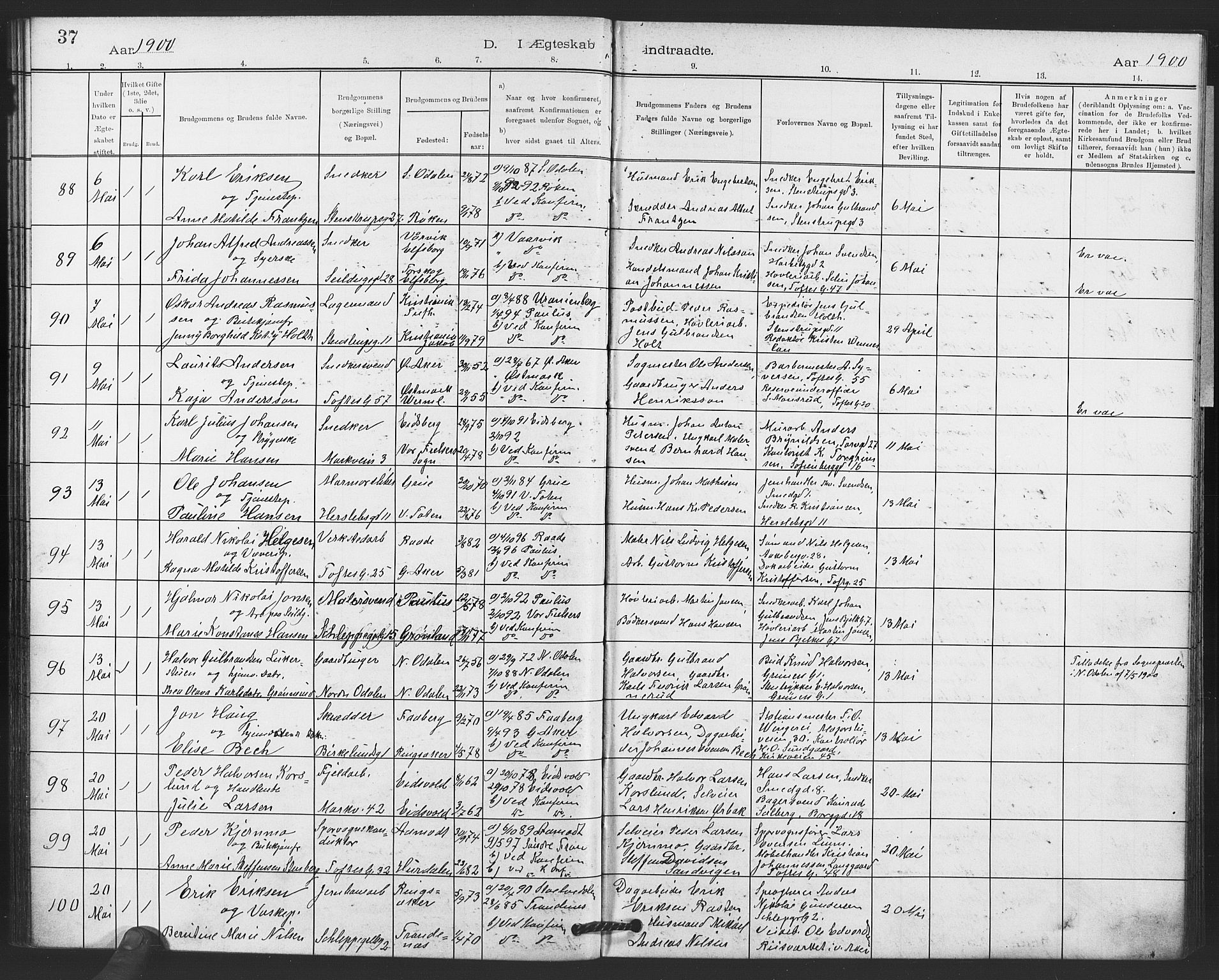 Paulus prestekontor Kirkebøker, AV/SAO-A-10871/F/Fa/L0010: Ministerialbok nr. 10, 1898-1906, s. 37