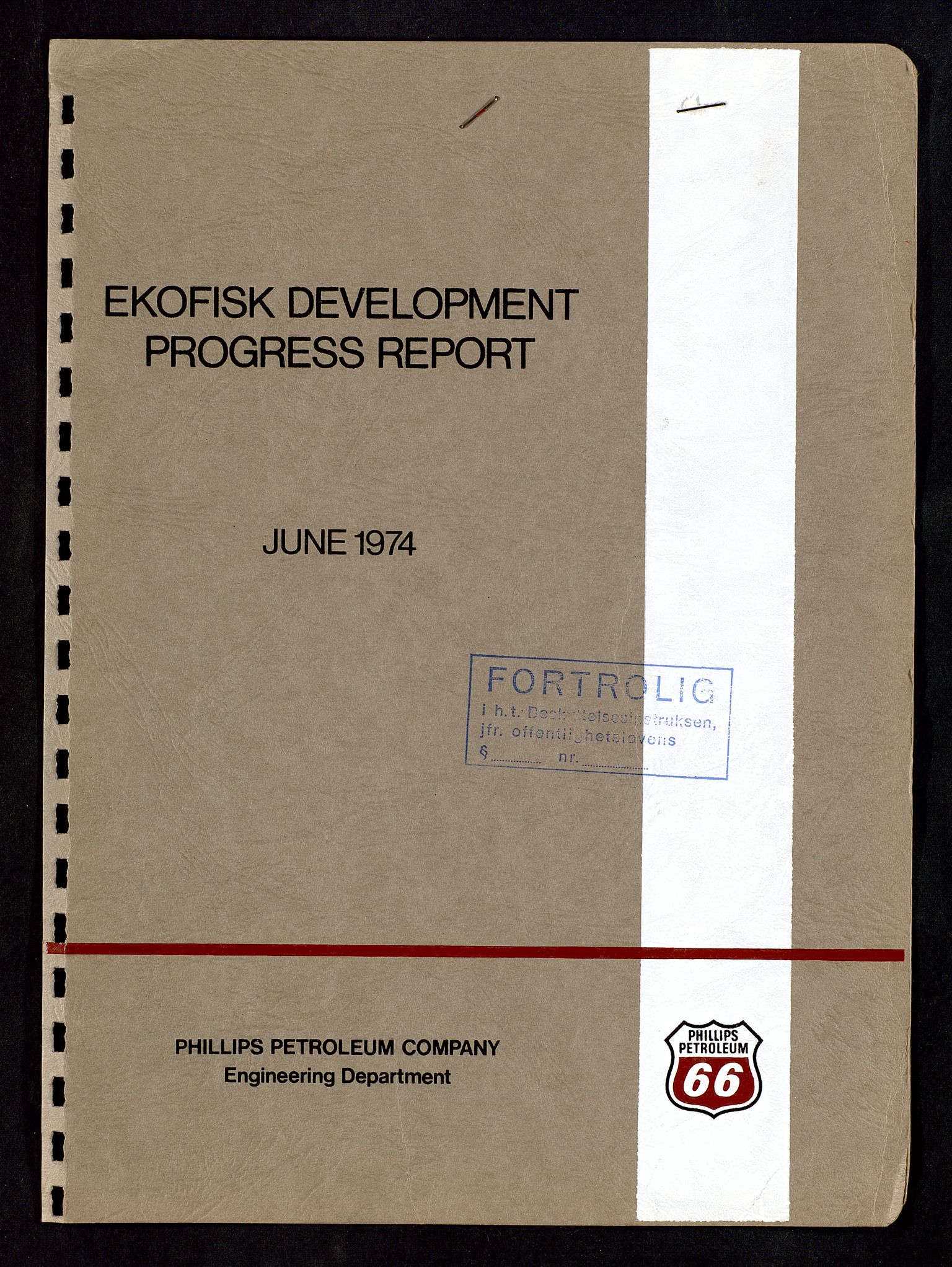 Oljedirektoratet, AV/SAST-A-101366/Da/L0135: Sakarkiv: Ekofisk, 1974