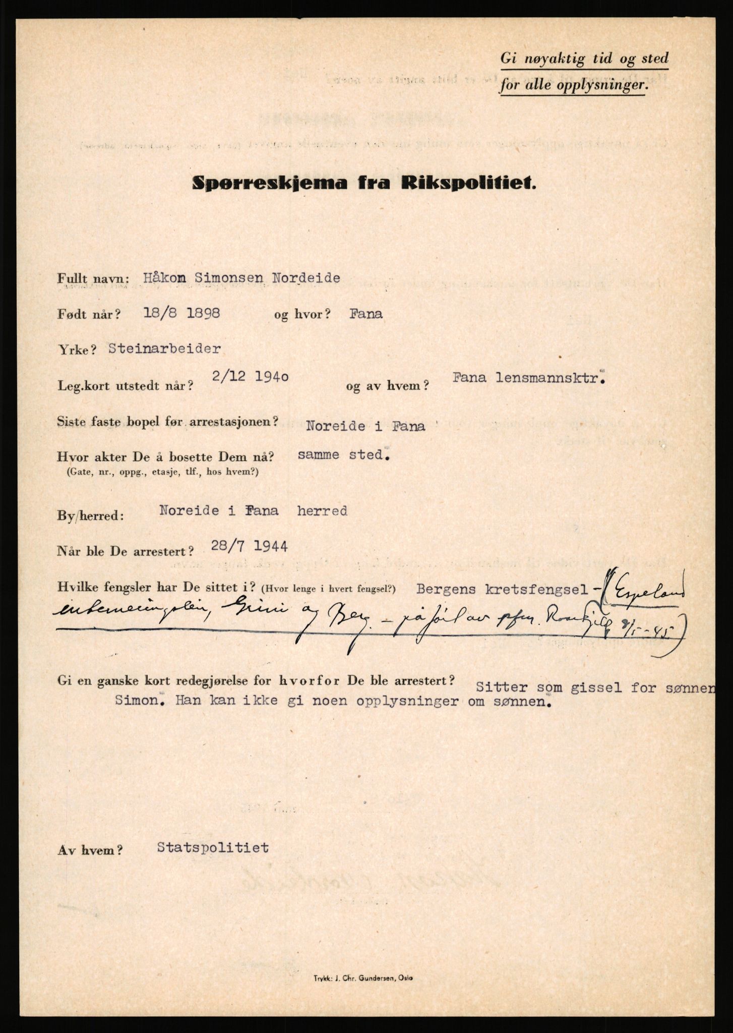 Rikspolitisjefen, AV/RA-S-1560/L/L0012: Mogensen, Øivind - Noraas, Lars, 1940-1945, s. 990