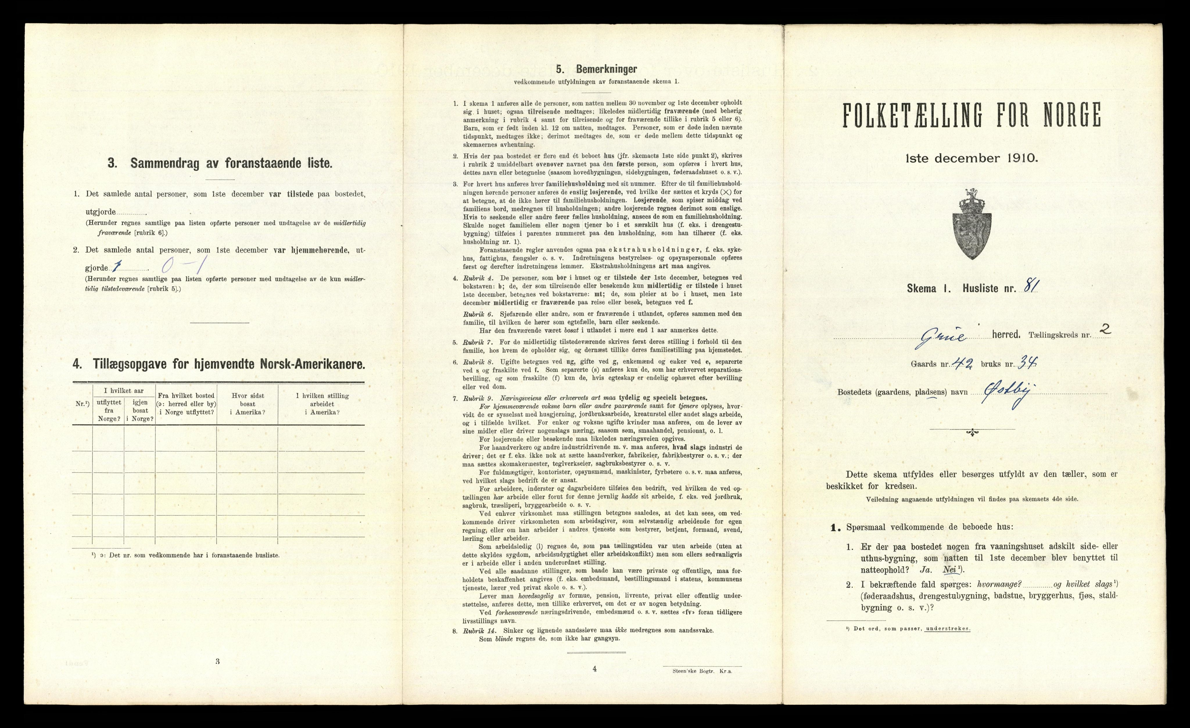 RA, Folketelling 1910 for 0423 Grue herred, 1910, s. 401