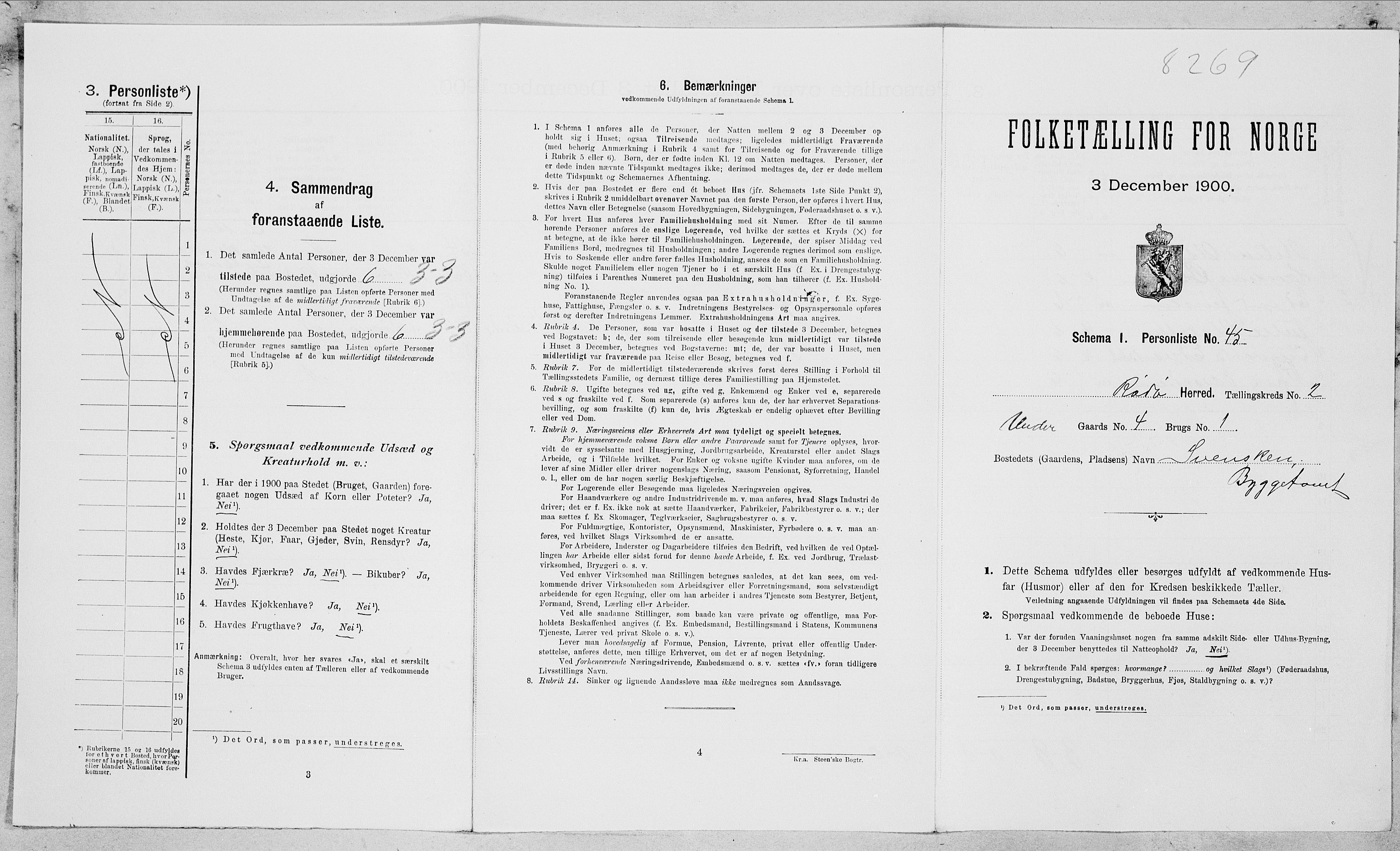 SAT, Folketelling 1900 for 1836 Rødøy herred, 1900, s. 202