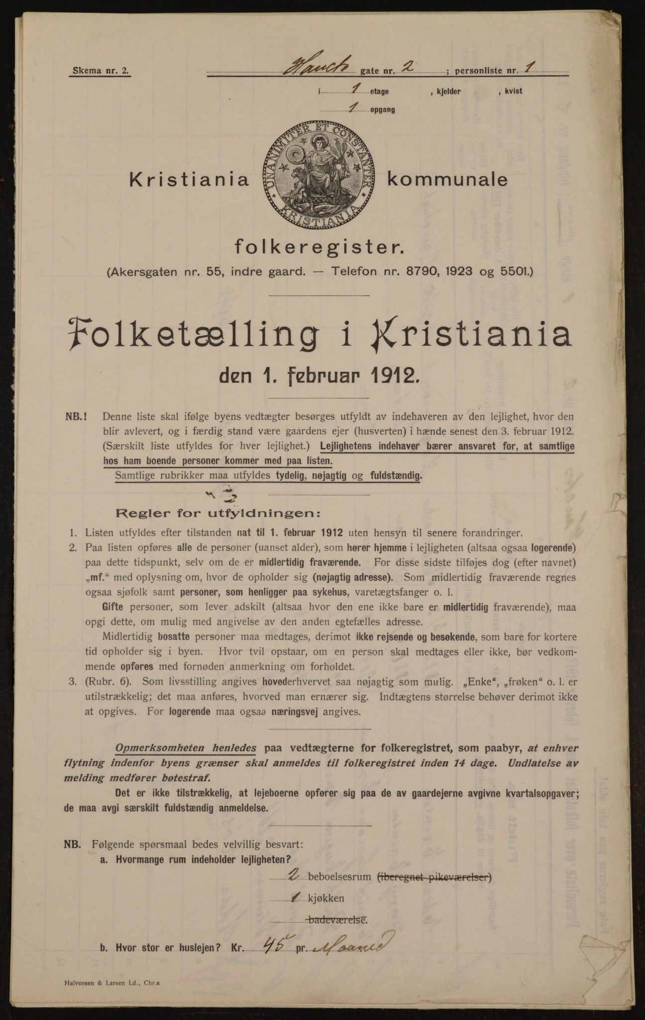 OBA, Kommunal folketelling 1.2.1912 for Kristiania, 1912, s. 35388