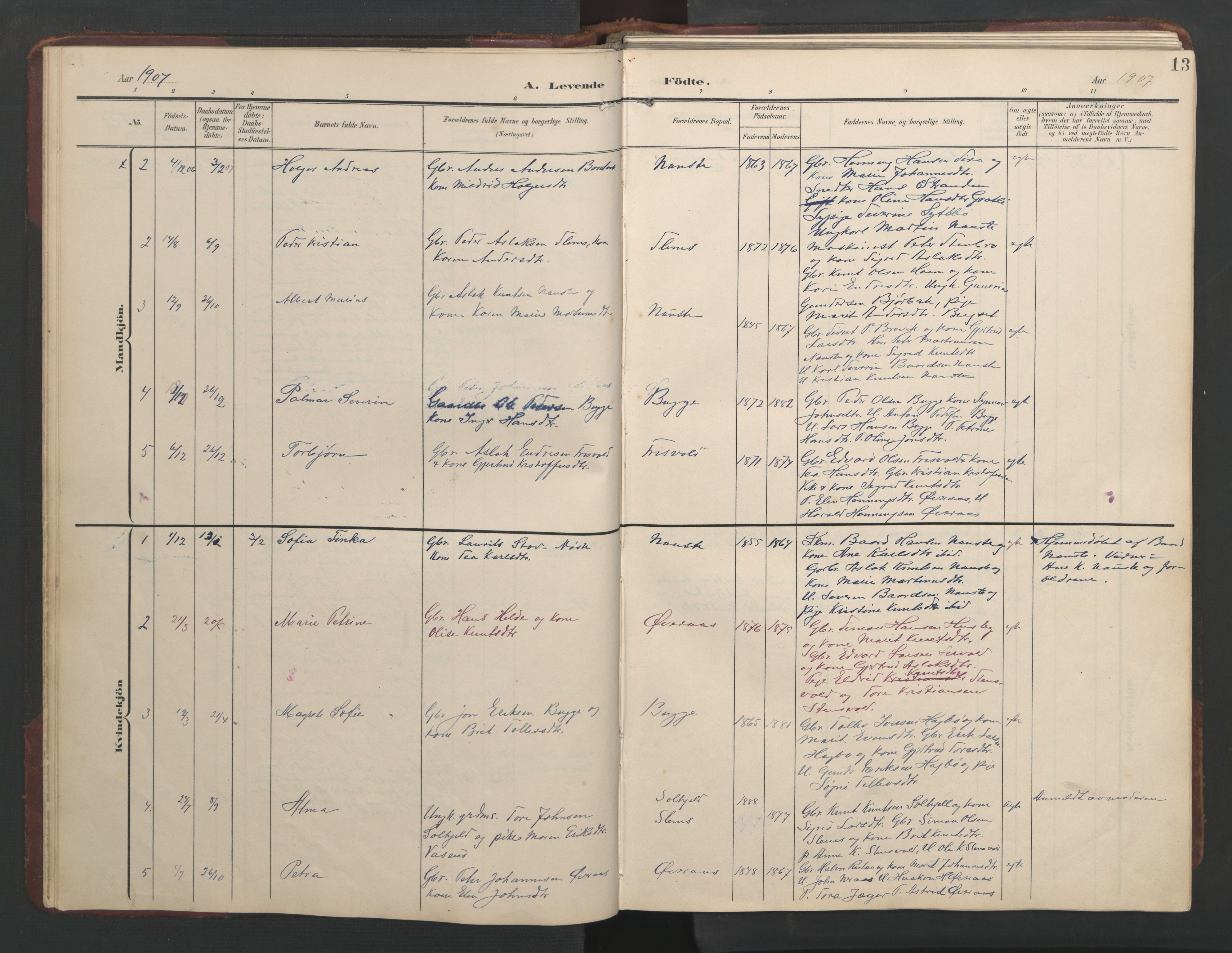 Ministerialprotokoller, klokkerbøker og fødselsregistre - Møre og Romsdal, AV/SAT-A-1454/552/L0639: Klokkerbok nr. 552C02, 1903-1960, s. 13