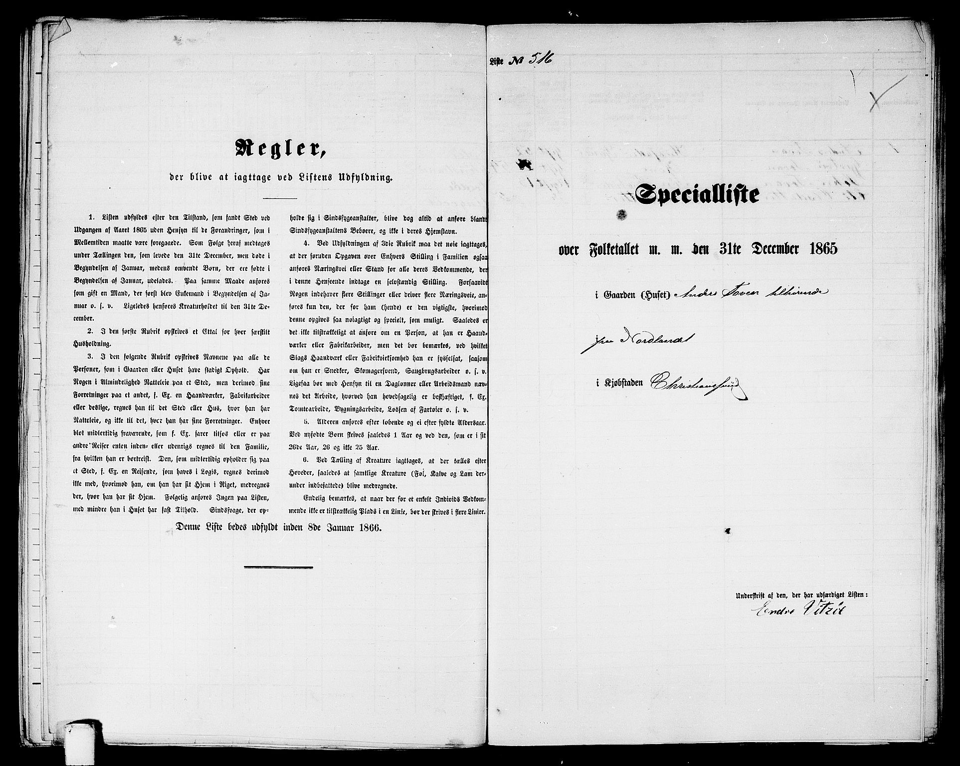 RA, Folketelling 1865 for 1503B Kristiansund prestegjeld, Kristiansund kjøpstad, 1865, s. 1049