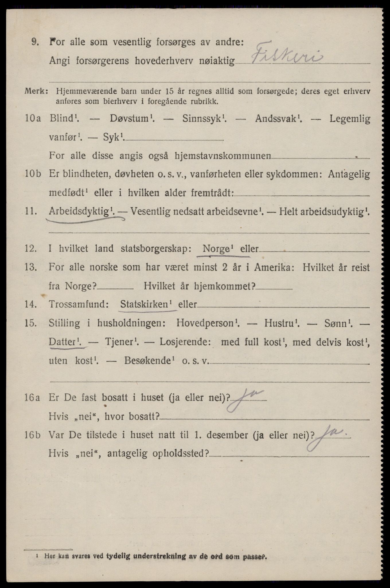 SAST, Folketelling 1920 for 1126 Hetland herred, 1920, s. 3834