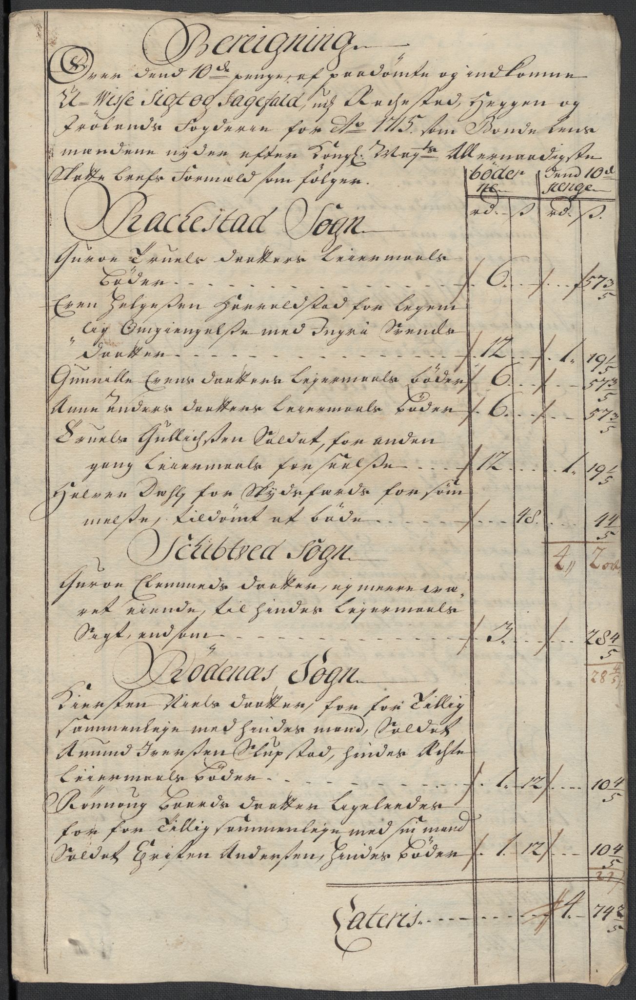 Rentekammeret inntil 1814, Reviderte regnskaper, Fogderegnskap, AV/RA-EA-4092/R07/L0310: Fogderegnskap Rakkestad, Heggen og Frøland, 1715, s. 317