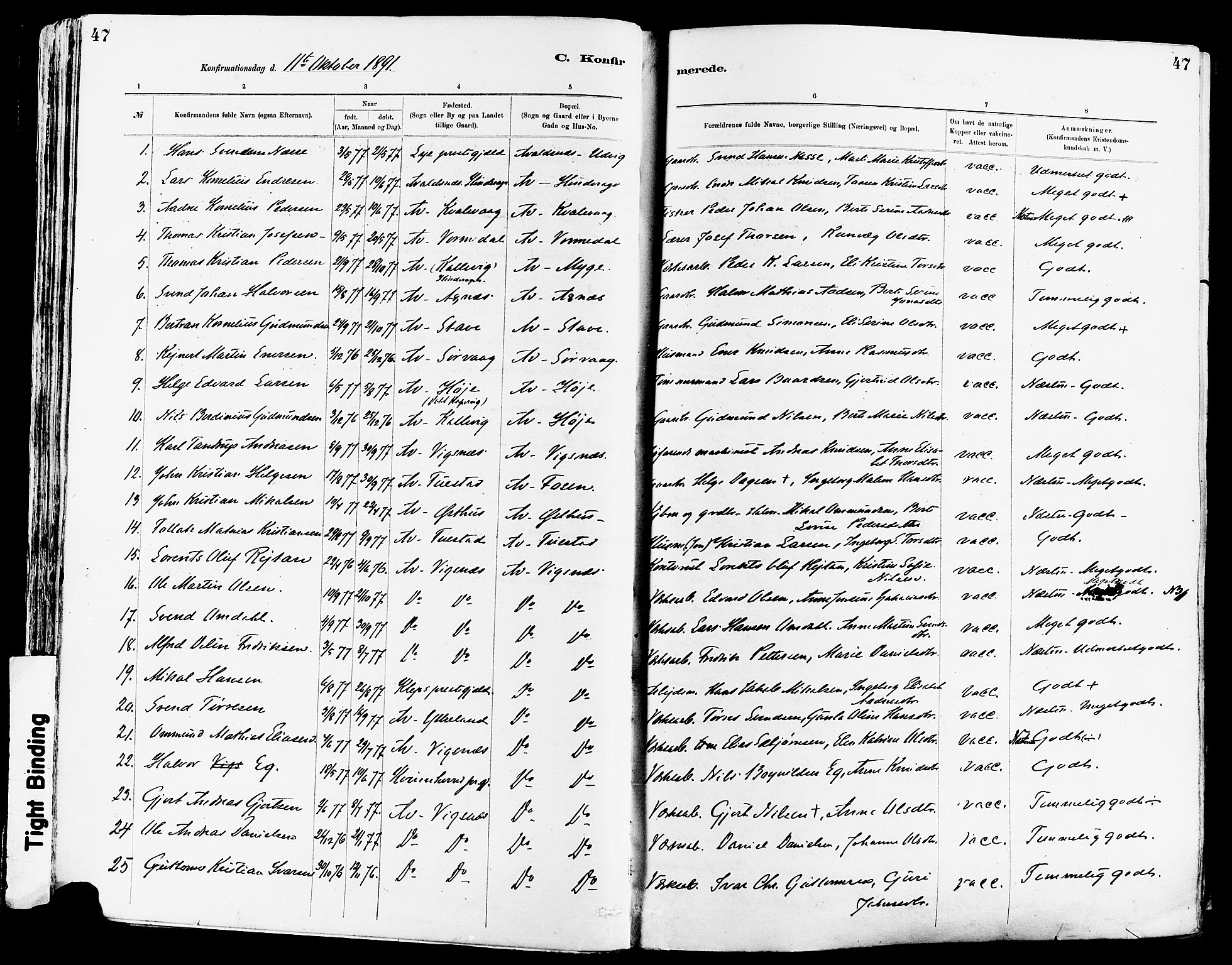Avaldsnes sokneprestkontor, AV/SAST-A -101851/H/Ha/Haa/L0015: Ministerialbok nr. A 15, 1880-1906, s. 47