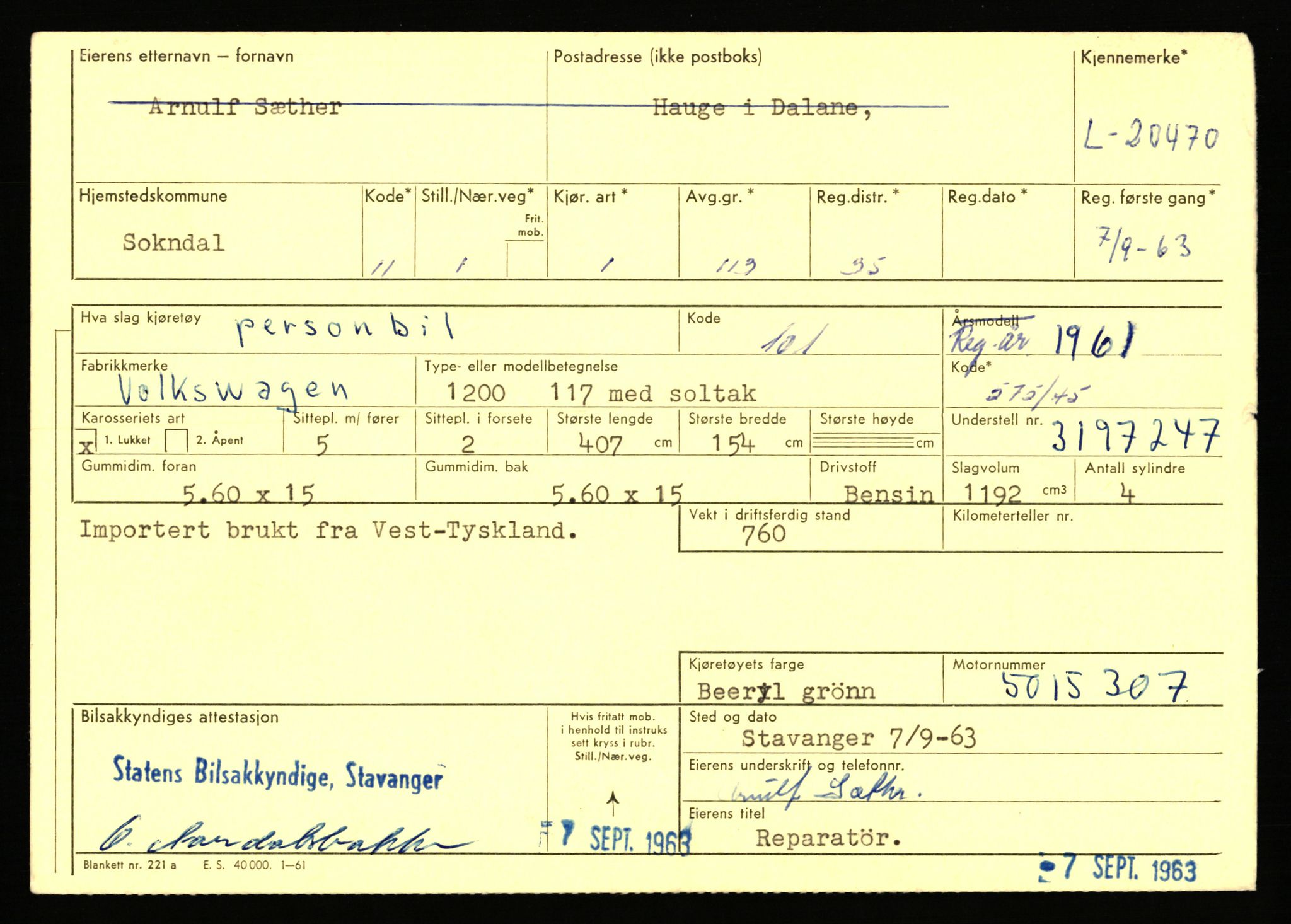 Stavanger trafikkstasjon, AV/SAST-A-101942/0/F/L0036: L-20000 - L-20499, 1930-1971, s. 1797