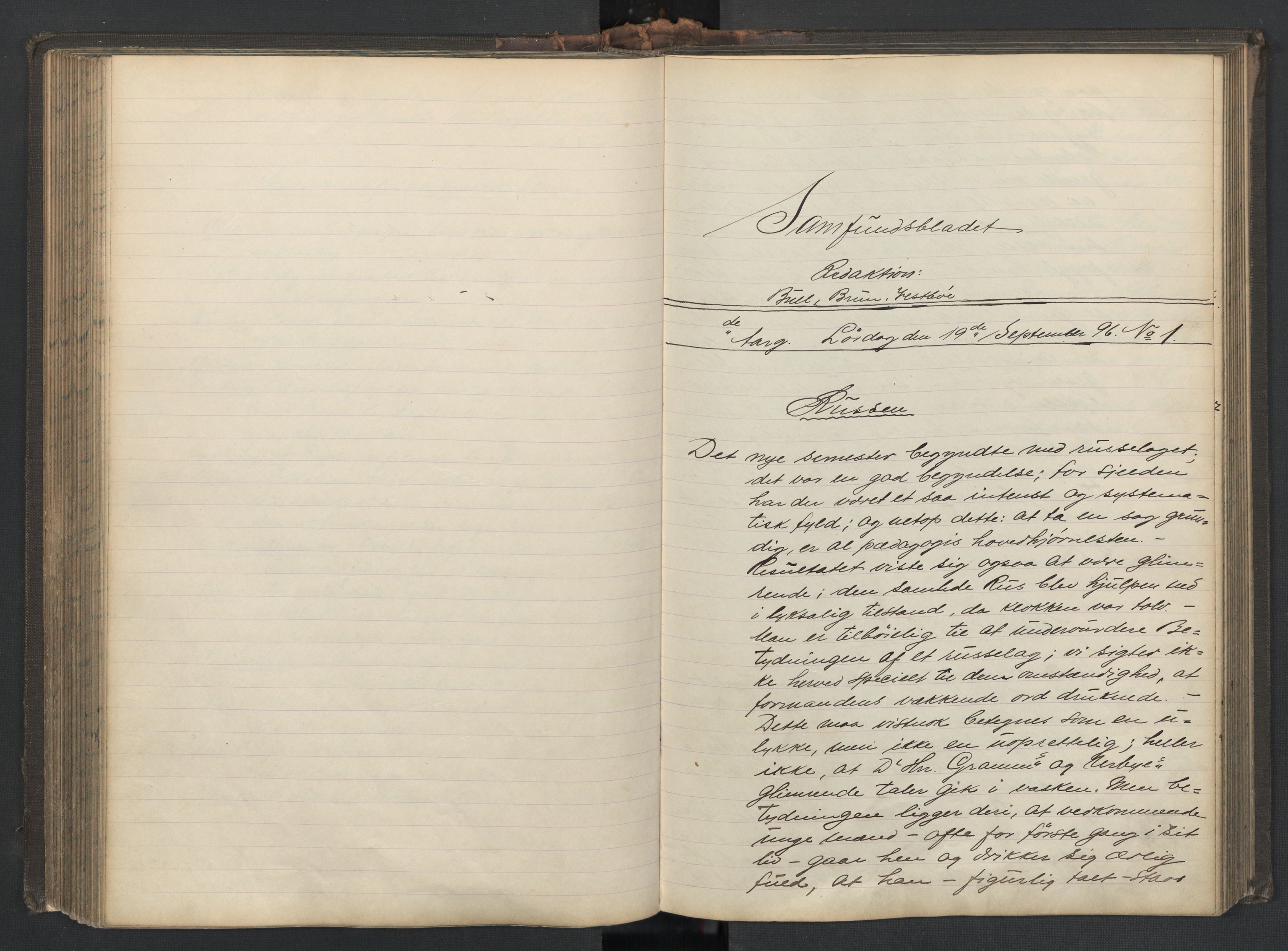 Det Norske Studentersamfund, AV/RA-PA-1322/X/Xa/L0014/0001: -- / Samfundsbladet/Studentersamfundets Avis, 1895-1897, s. 296-297