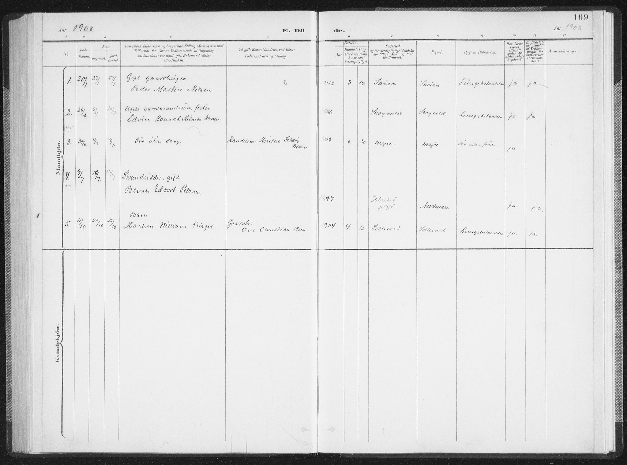 Ministerialprotokoller, klokkerbøker og fødselsregistre - Nordland, AV/SAT-A-1459/897/L1400: Ministerialbok nr. 897A07, 1897-1908, s. 169