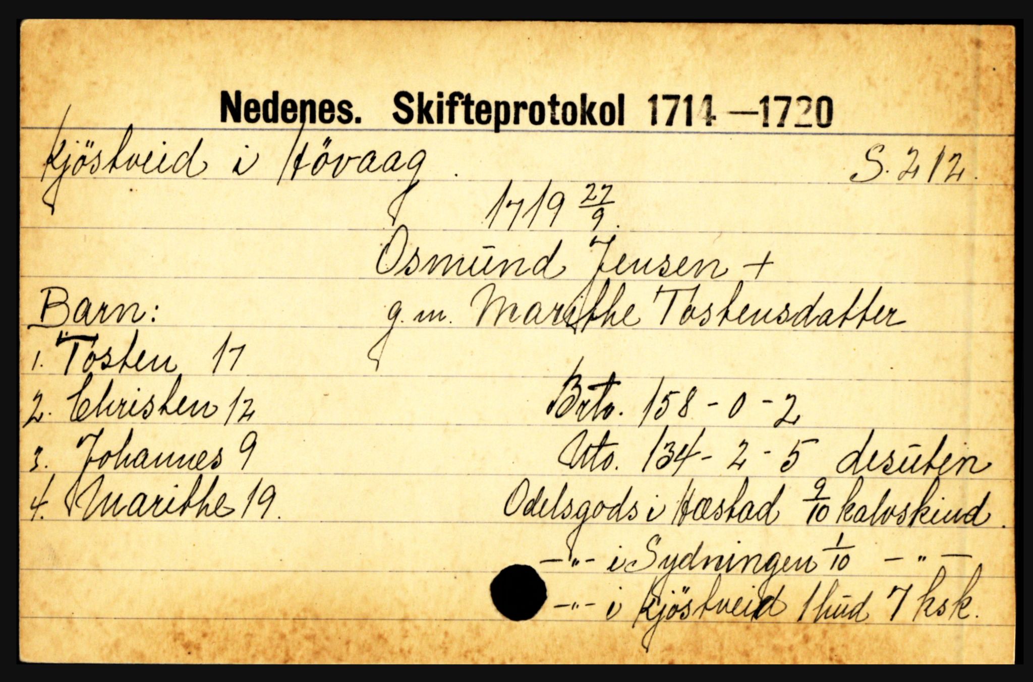 Nedenes sorenskriveri før 1824, AV/SAK-1221-0007/H, s. 14767