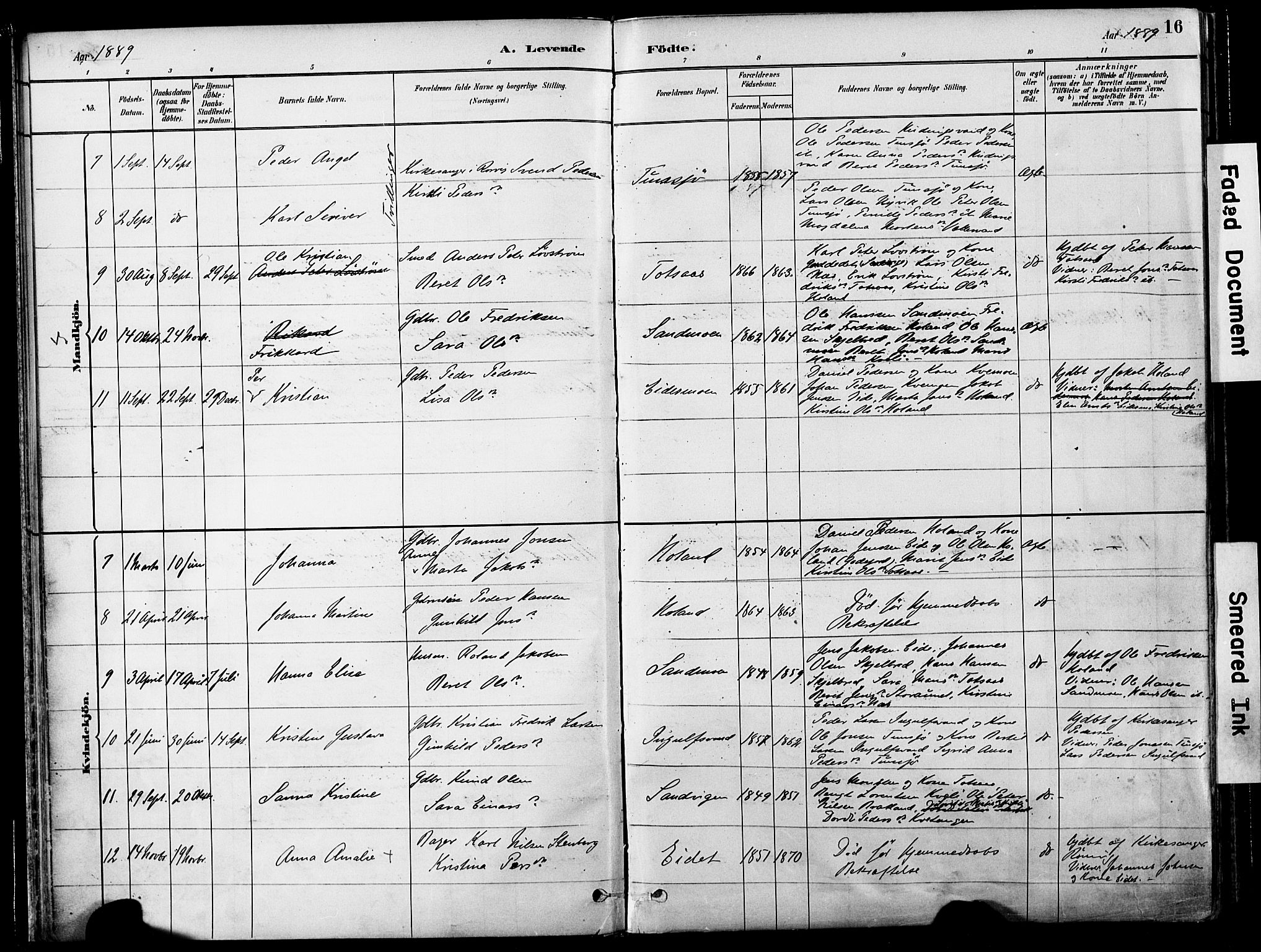 Ministerialprotokoller, klokkerbøker og fødselsregistre - Nord-Trøndelag, SAT/A-1458/755/L0494: Ministerialbok nr. 755A03, 1882-1902, s. 16