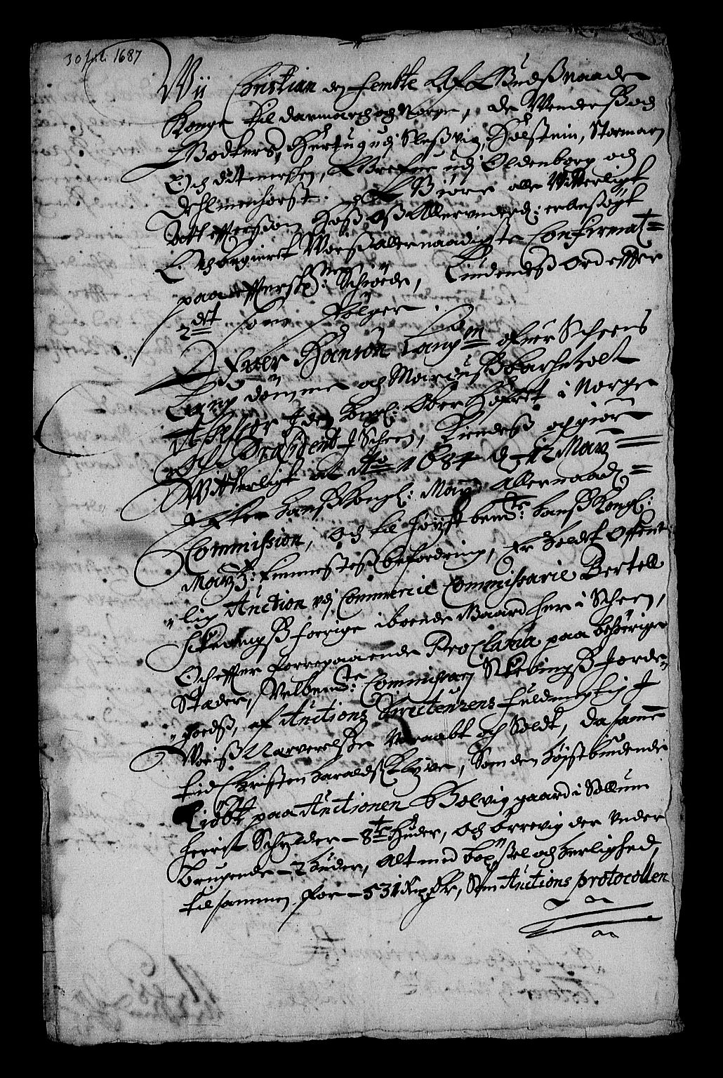 Stattholderembetet 1572-1771, RA/EA-2870/Af/L0002: Avskrifter av vedlegg til originale supplikker, nummerert i samsvar med supplikkbøkene, 1687-1689, s. 190