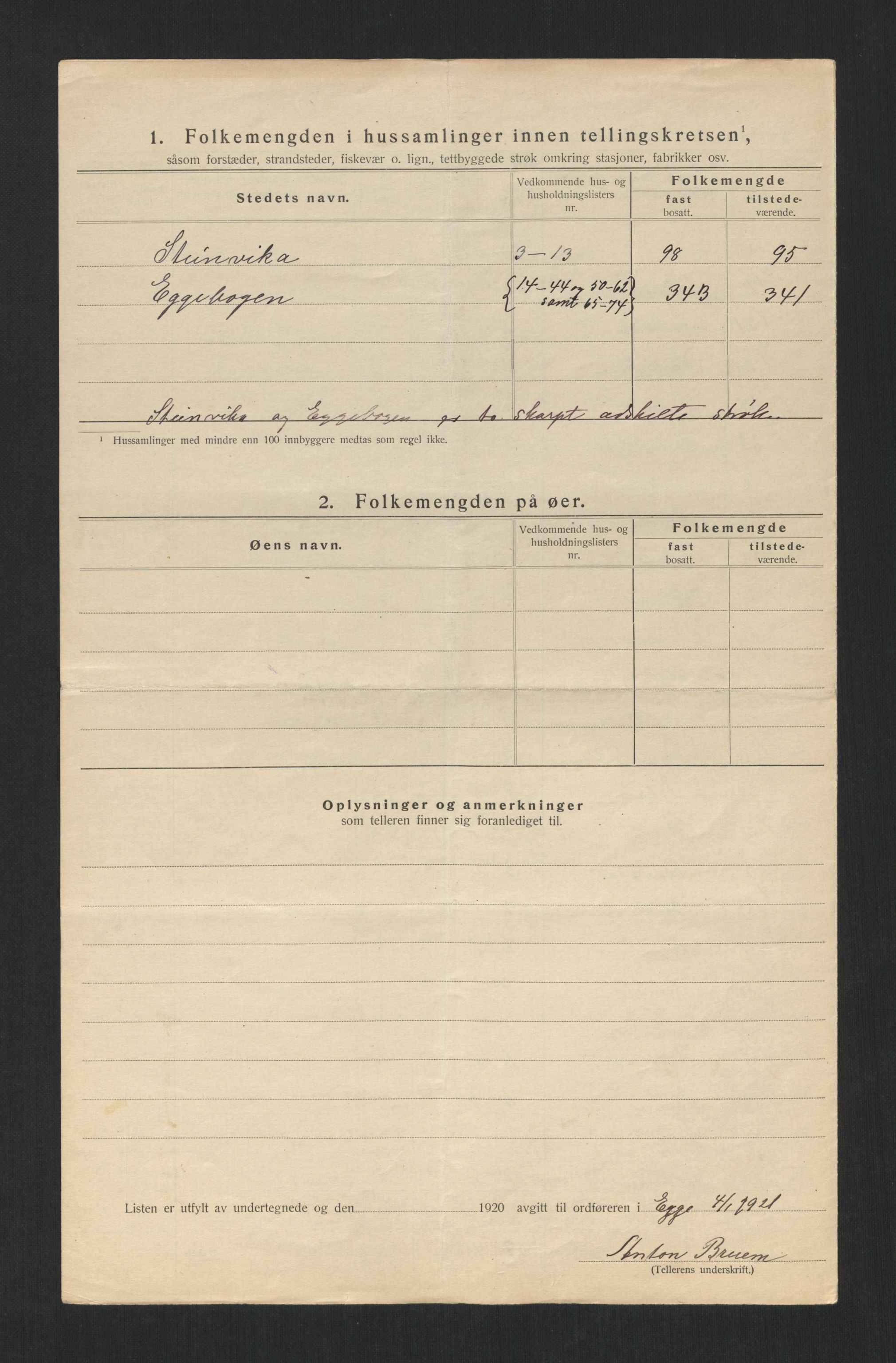 SAT, Folketelling 1920 for 1733 Egge herred, 1920, s. 25