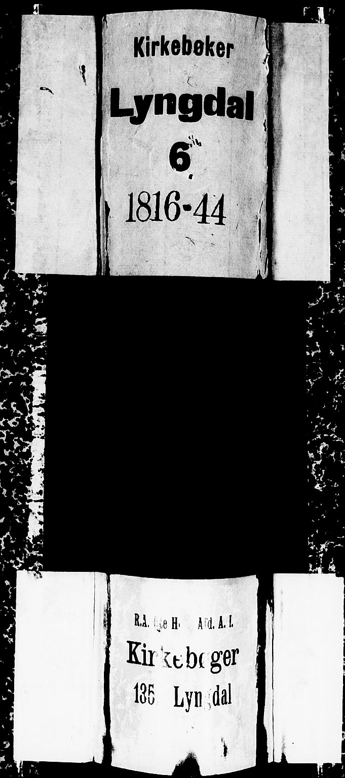 Lyngdal sokneprestkontor, SAK/1111-0029/F/Fb/Fbc/L0001: Klokkerbok nr. B 1, 1815-1844