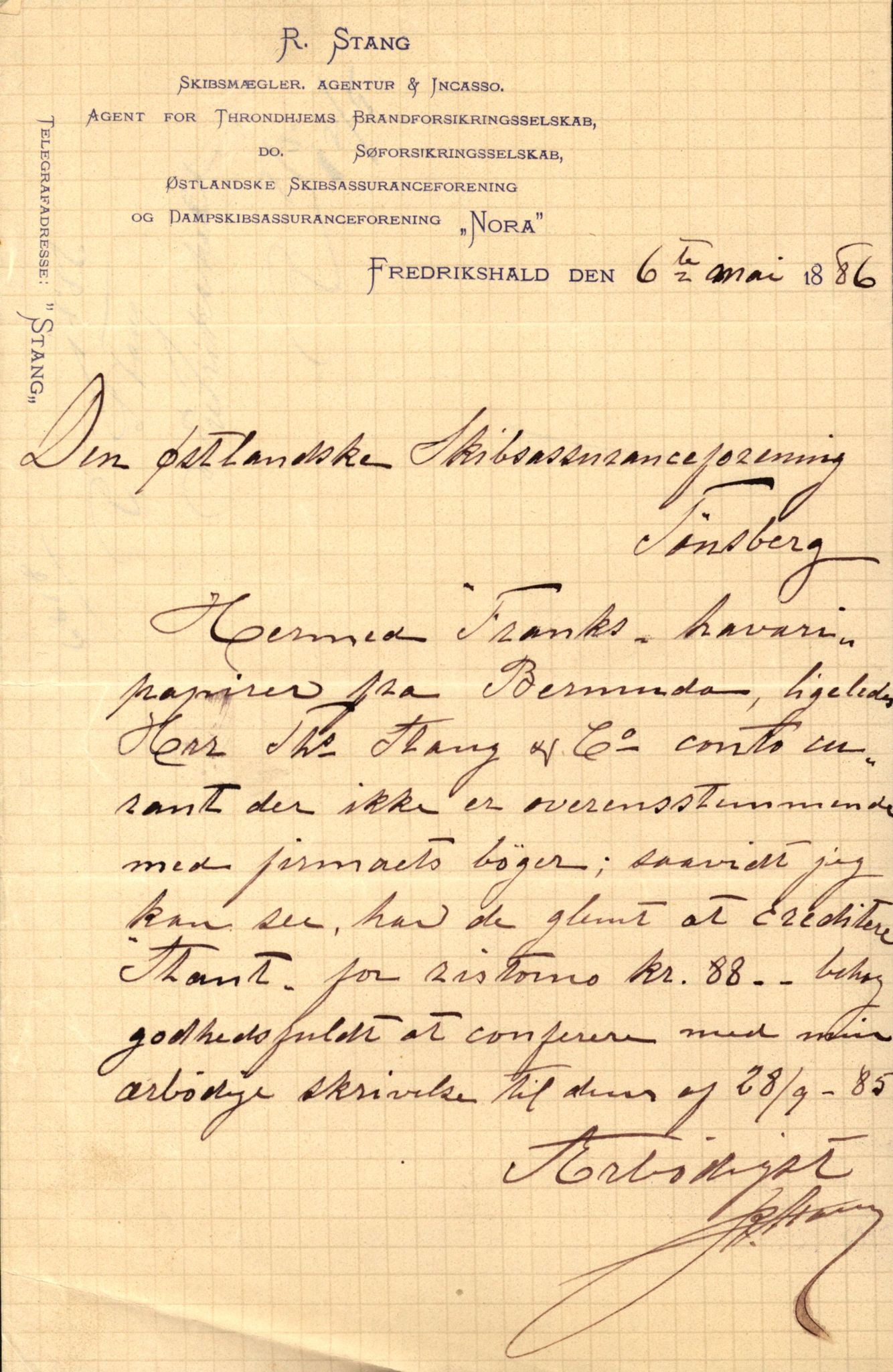 Pa 63 - Østlandske skibsassuranceforening, VEMU/A-1079/G/Ga/L0019/0002: Havaridokumenter / Seagull, Victoria, Freya, Ørnen, Frednæs, Frank, 1886, s. 110