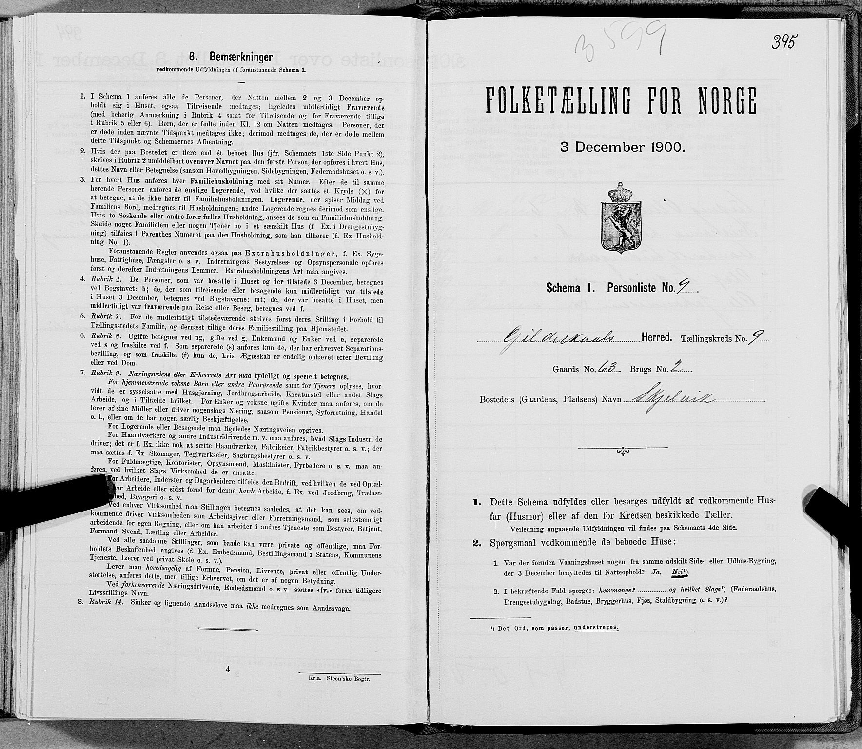 SAT, Folketelling 1900 for 1838 Gildeskål herred, 1900, s. 911