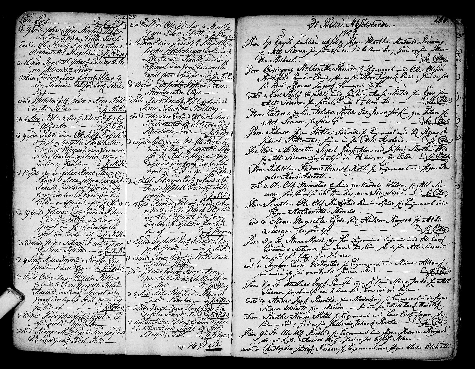 Kongsberg kirkebøker, SAKO/A-22/F/Fa/L0003: Ministerialbok nr. I 3, 1744-1755, s. 266