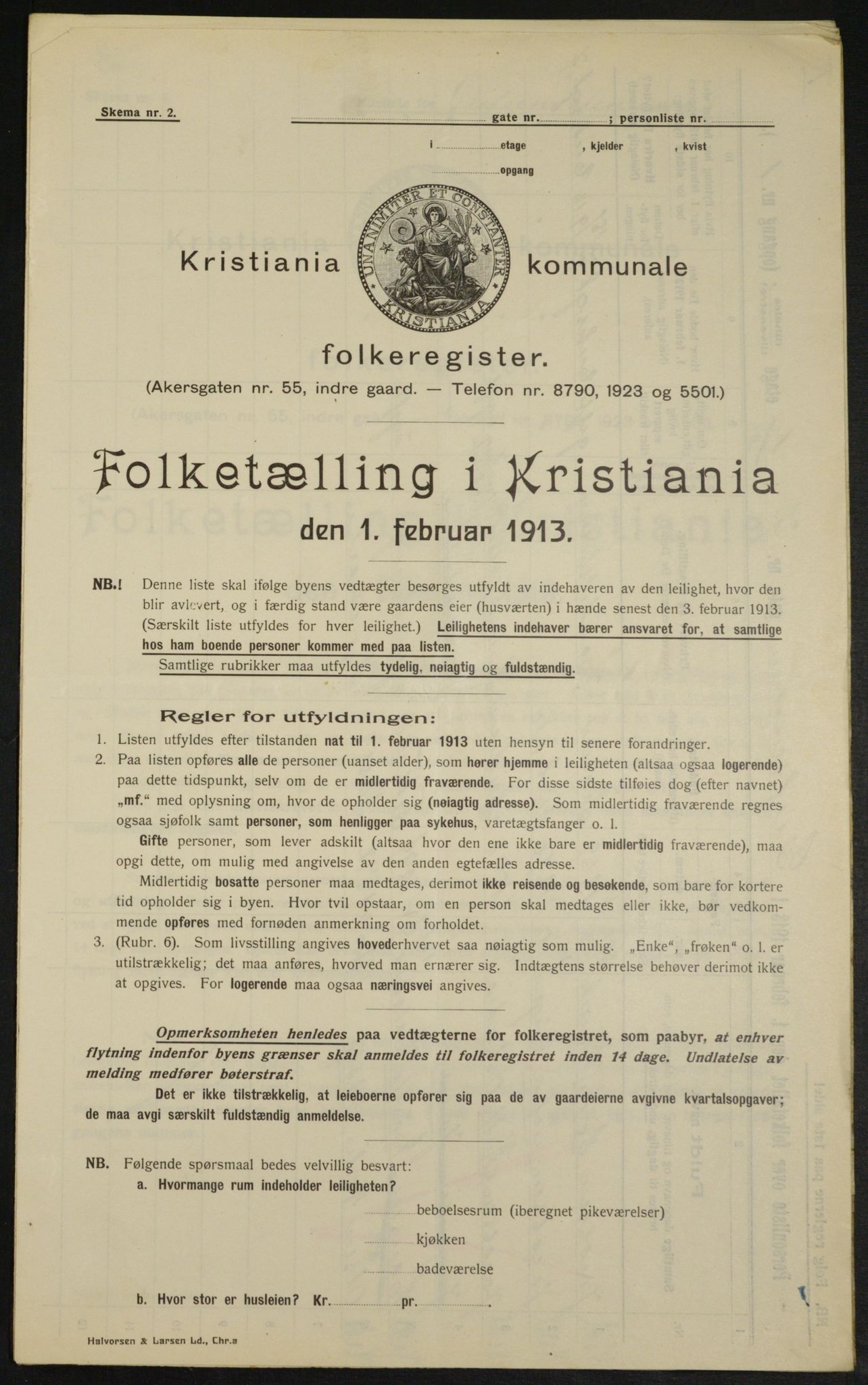 OBA, Kommunal folketelling 1.2.1913 for Kristiania, 1913, s. 29616