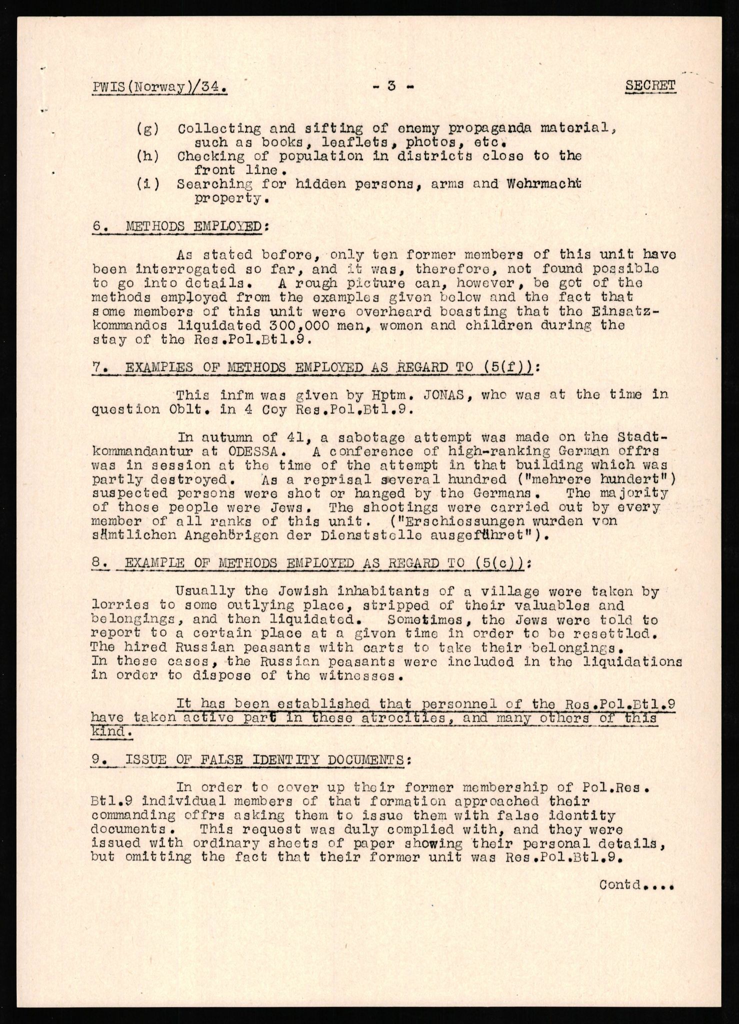Forsvaret, Forsvarets overkommando II, RA/RAFA-3915/D/Db/L0023: CI Questionaires. Tyske okkupasjonsstyrker i Norge. Tyskere., 1945-1946, s. 550
