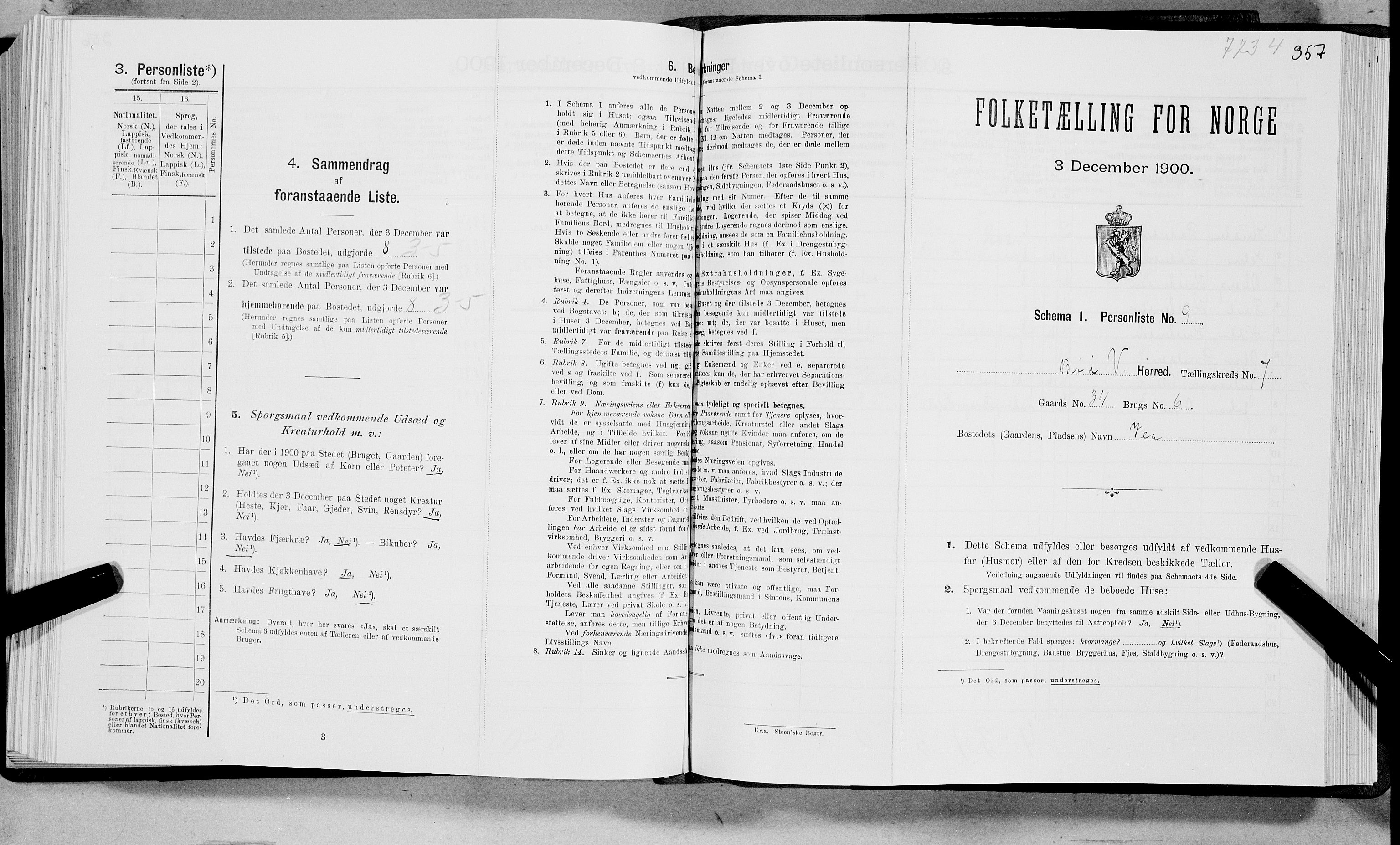 SAT, Folketelling 1900 for 1867 Bø herred, 1900, s. 768