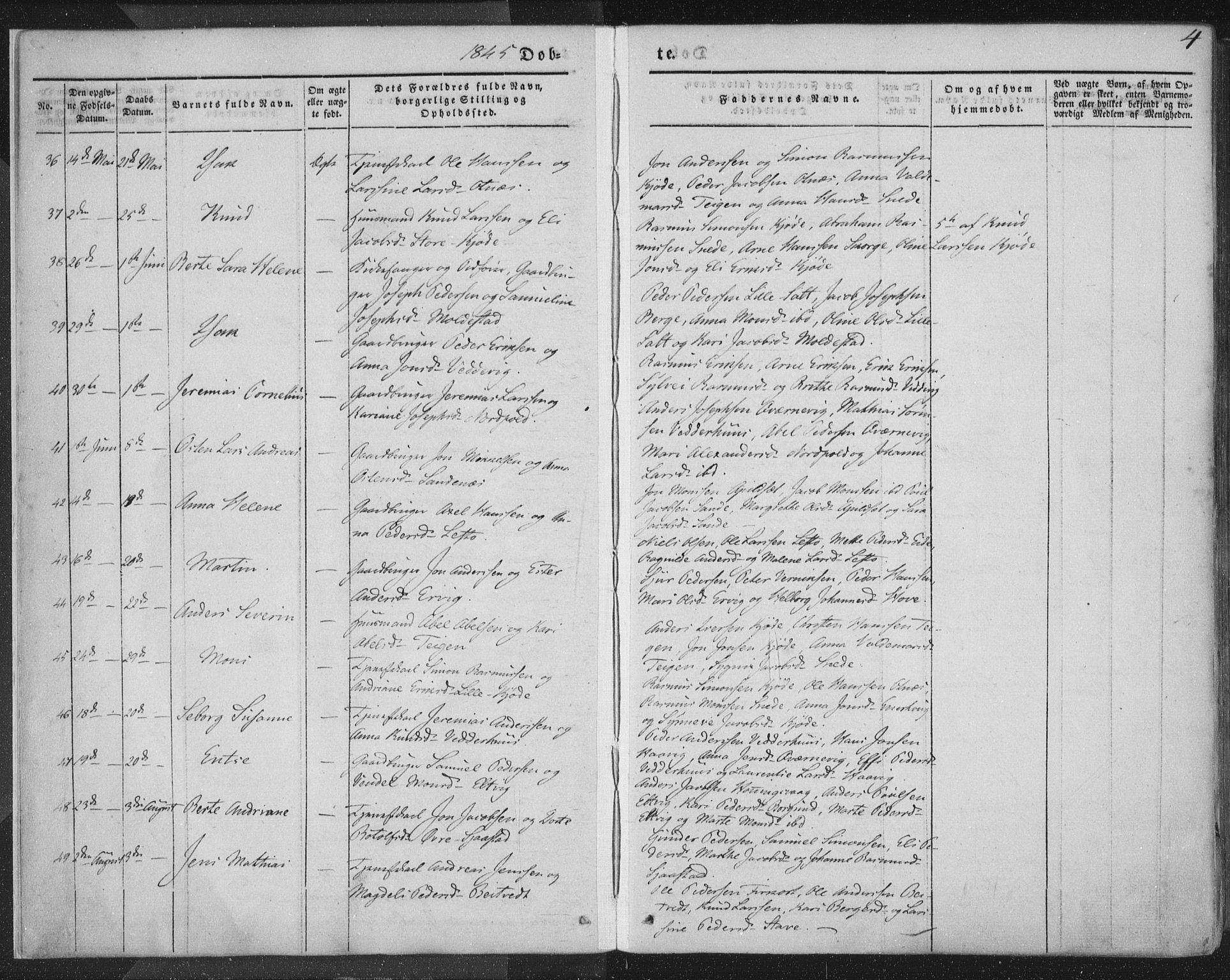 Selje sokneprestembete, AV/SAB-A-99938/H/Ha/Haa/Haaa: Ministerialbok nr. A 10, 1844-1858, s. 4