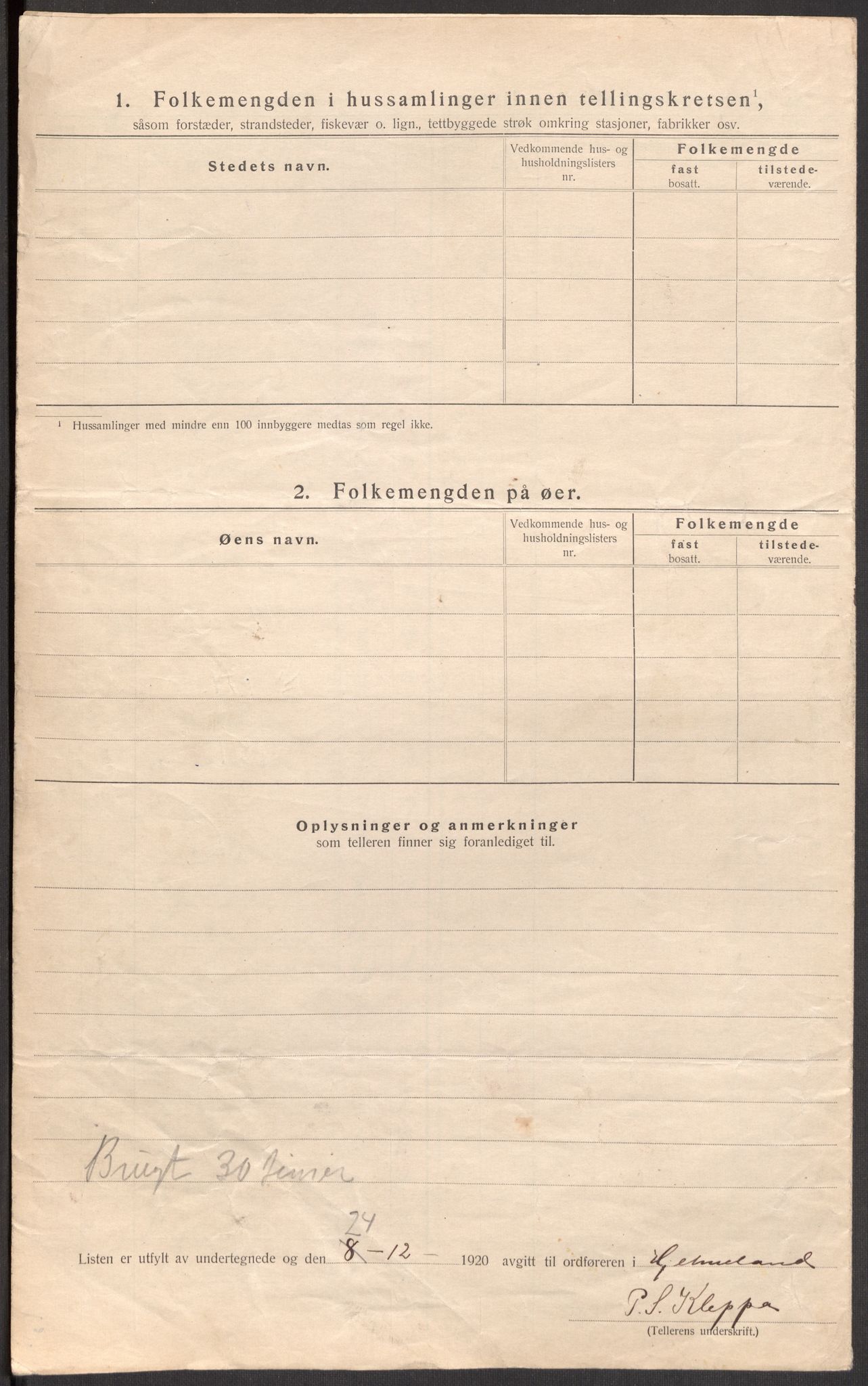 SAST, Folketelling 1920 for 1133 Hjelmeland herred, 1920, s. 58