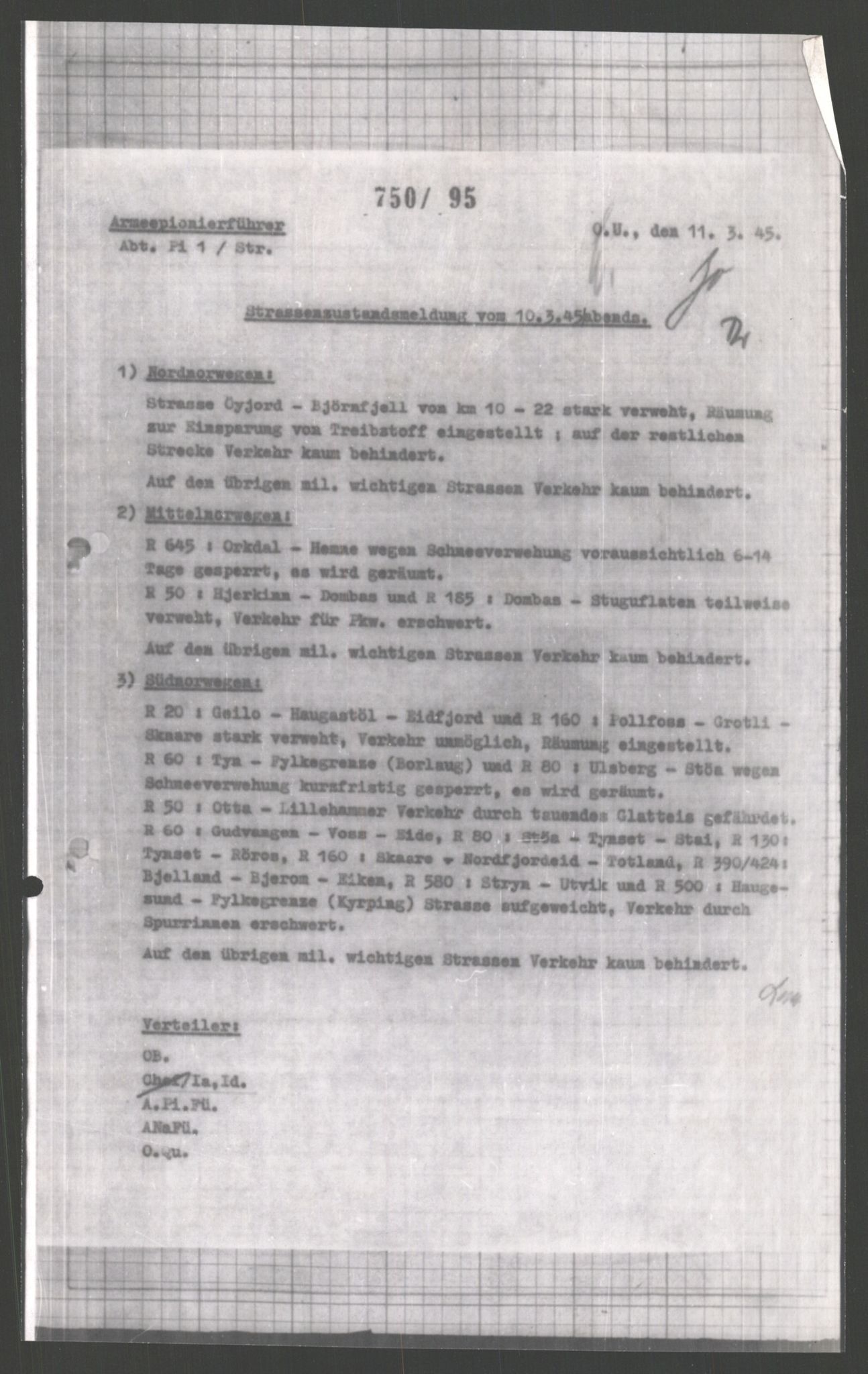 Forsvarets Overkommando. 2 kontor. Arkiv 11.4. Spredte tyske arkivsaker, AV/RA-RAFA-7031/D/Dar/Dara/L0003: Krigsdagbøker for 20. Gebirgs-Armee-Oberkommando (AOK 20), 1945, s. 535