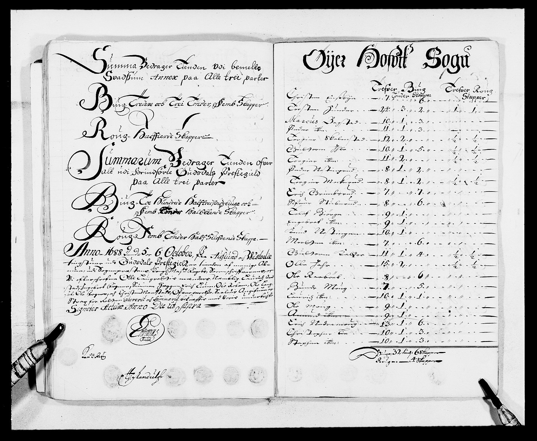 Rentekammeret inntil 1814, Reviderte regnskaper, Fogderegnskap, AV/RA-EA-4092/R17/L1163: Fogderegnskap Gudbrandsdal, 1682-1689, s. 32