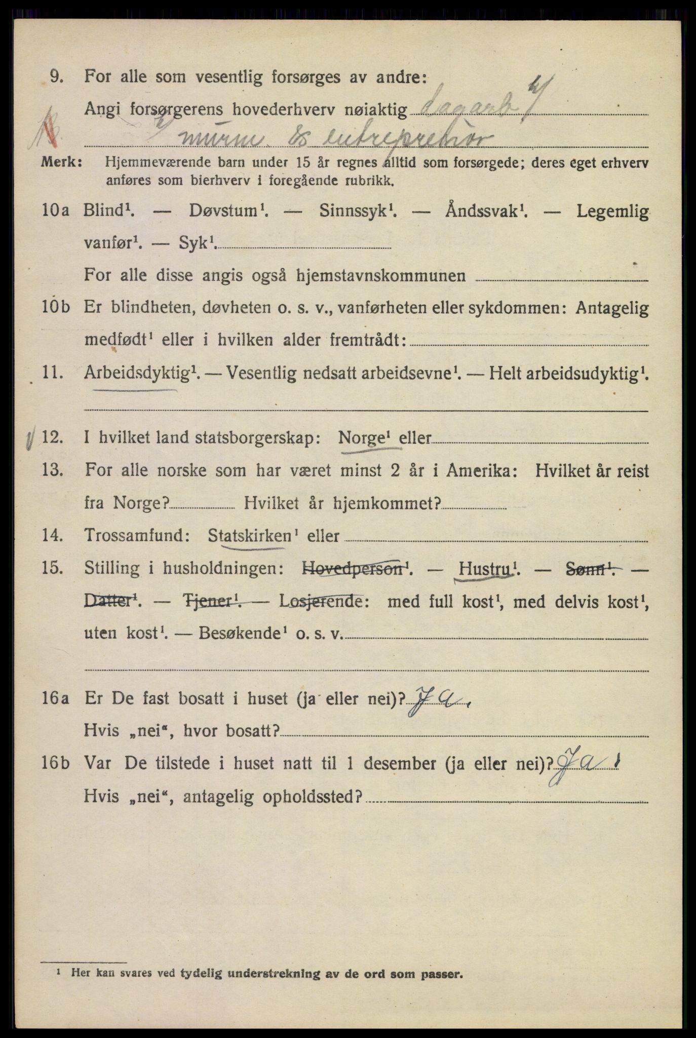 SAO, Folketelling 1920 for 0301 Kristiania kjøpstad, 1920, s. 611616