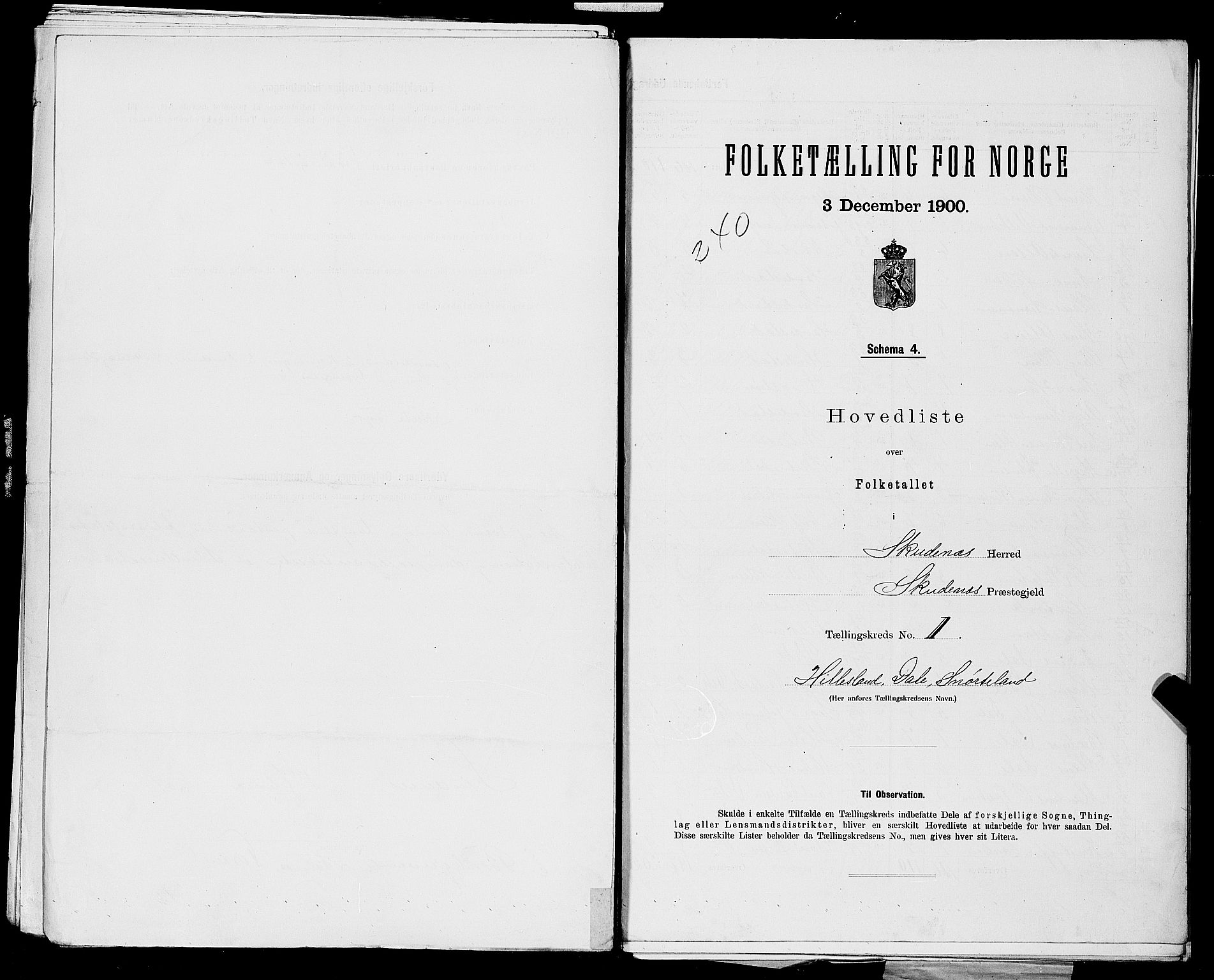 SAST, Folketelling 1900 for 1150 Skudenes herred, 1900, s. 13