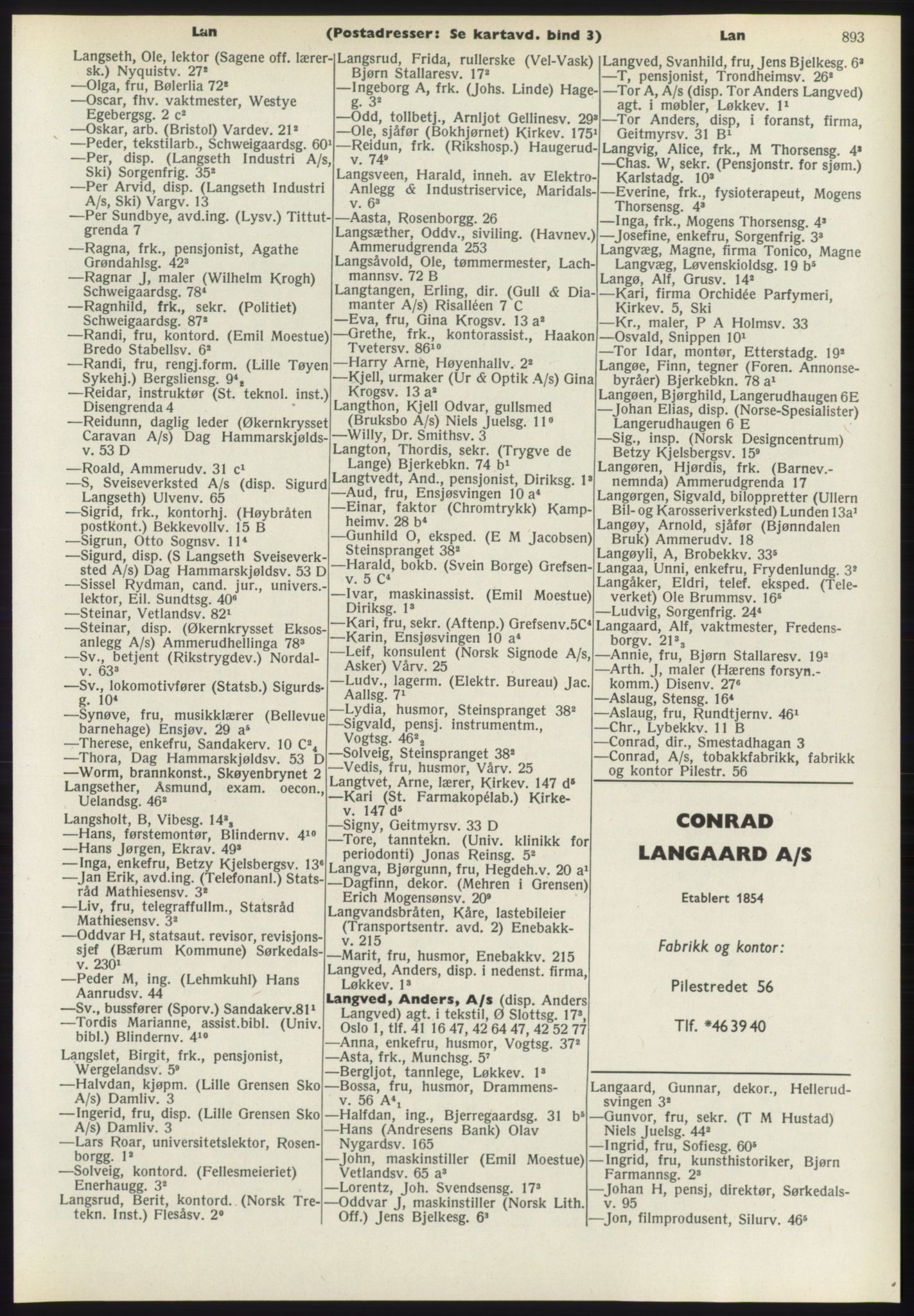 Kristiania/Oslo adressebok, PUBL/-, 1970-1971, s. 893