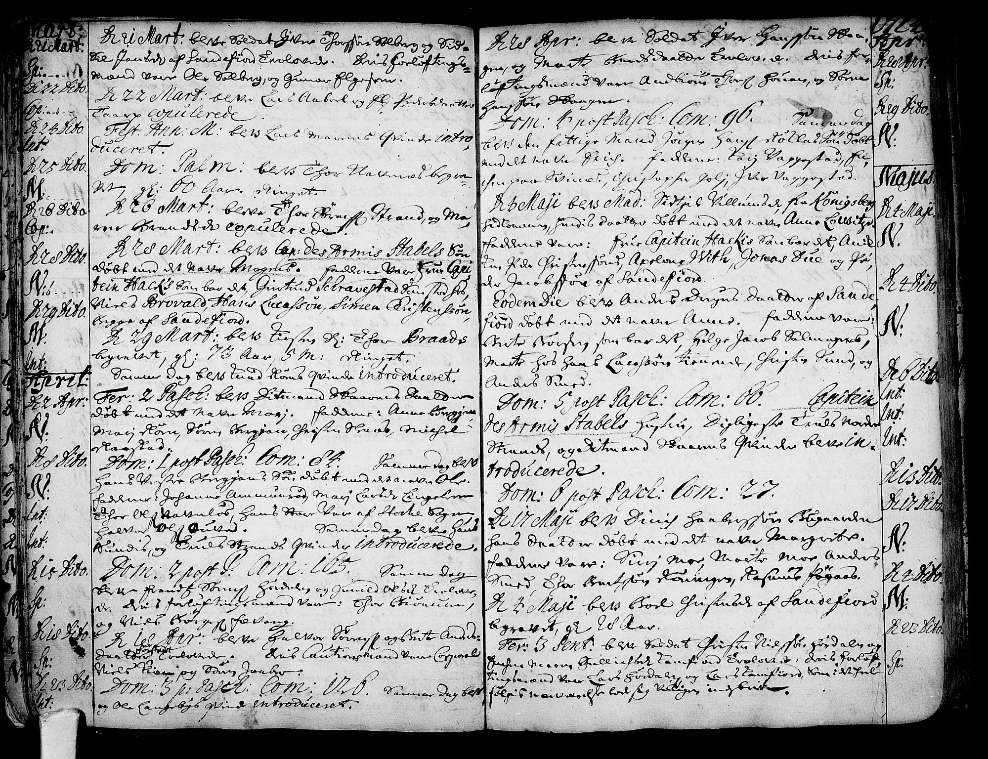 Sandar kirkebøker, AV/SAKO-A-243/F/Fa/L0001: Ministerialbok nr. 1, 1709-1733