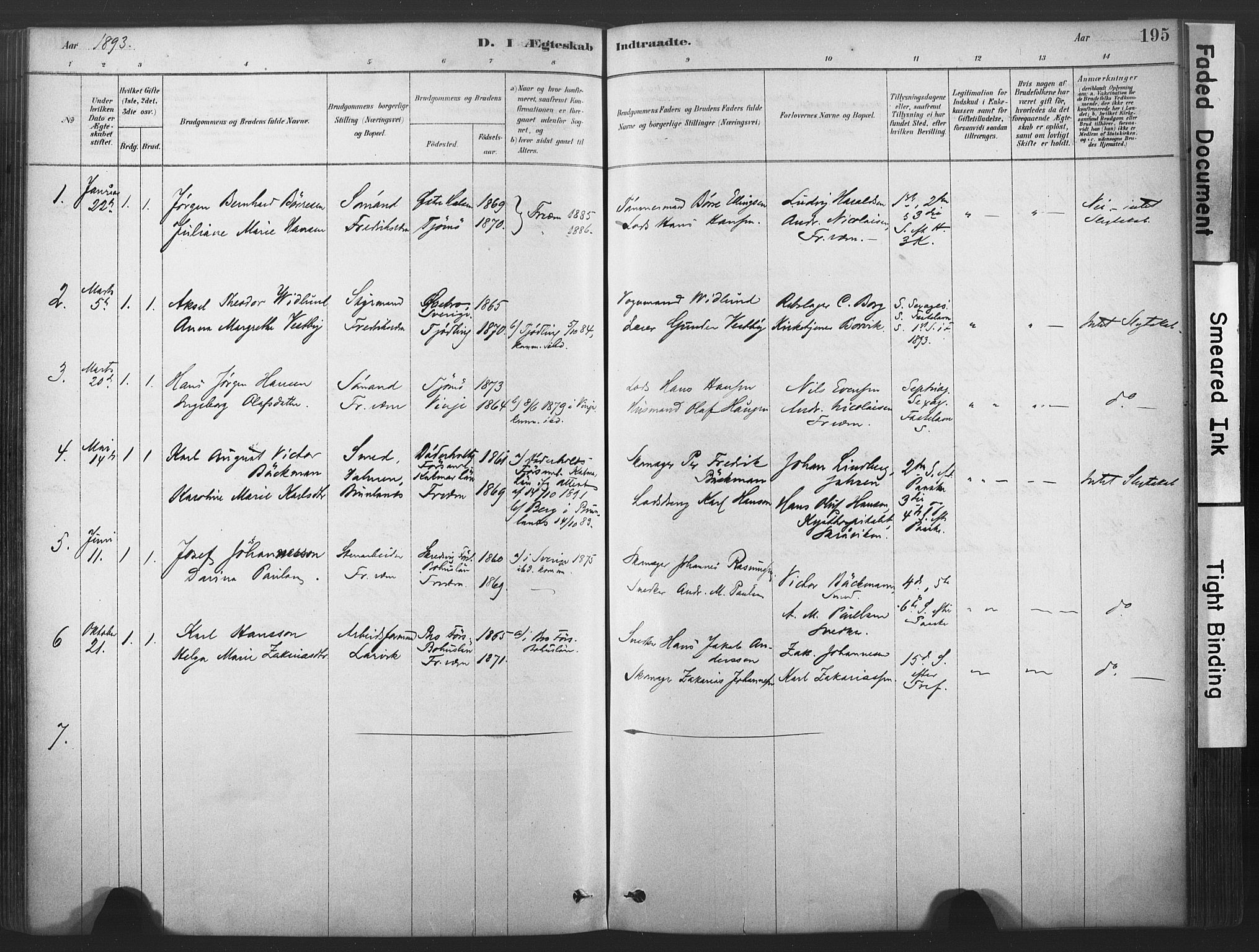 Stavern kirkebøker, AV/SAKO-A-318/F/Fa/L0008: Ministerialbok nr. 8, 1878-1905, s. 195